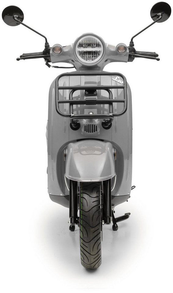 Thumbnail - Burnout Motorroller Luna Grau, 50 ccm, 25 km/h, Euro 5, Unverwechselbares Retro Design, Mofa