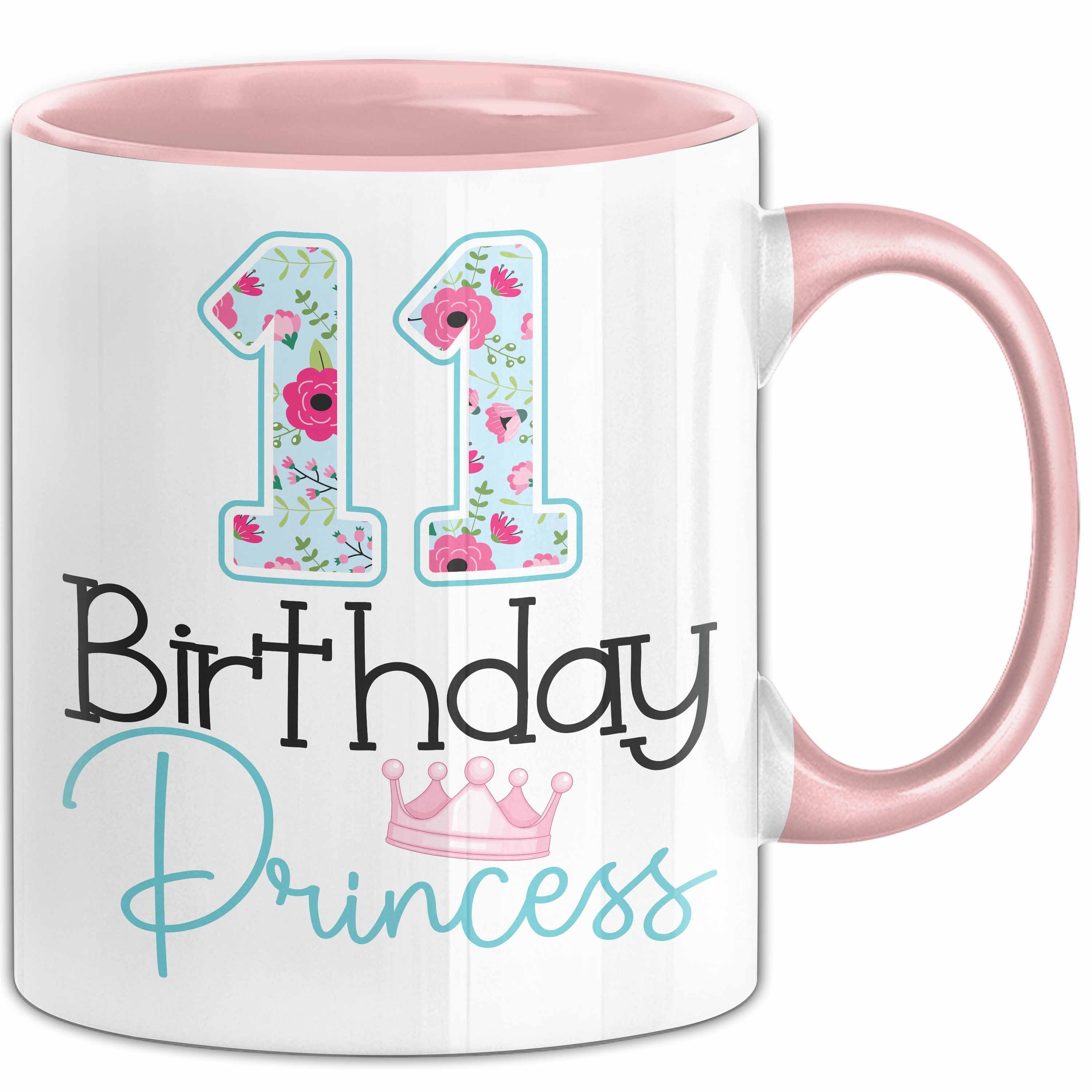 Trendation Tasse 11 Birthday Princess Tasse Mädchen Geschenk 11. Geburtstag Krone, Keramik