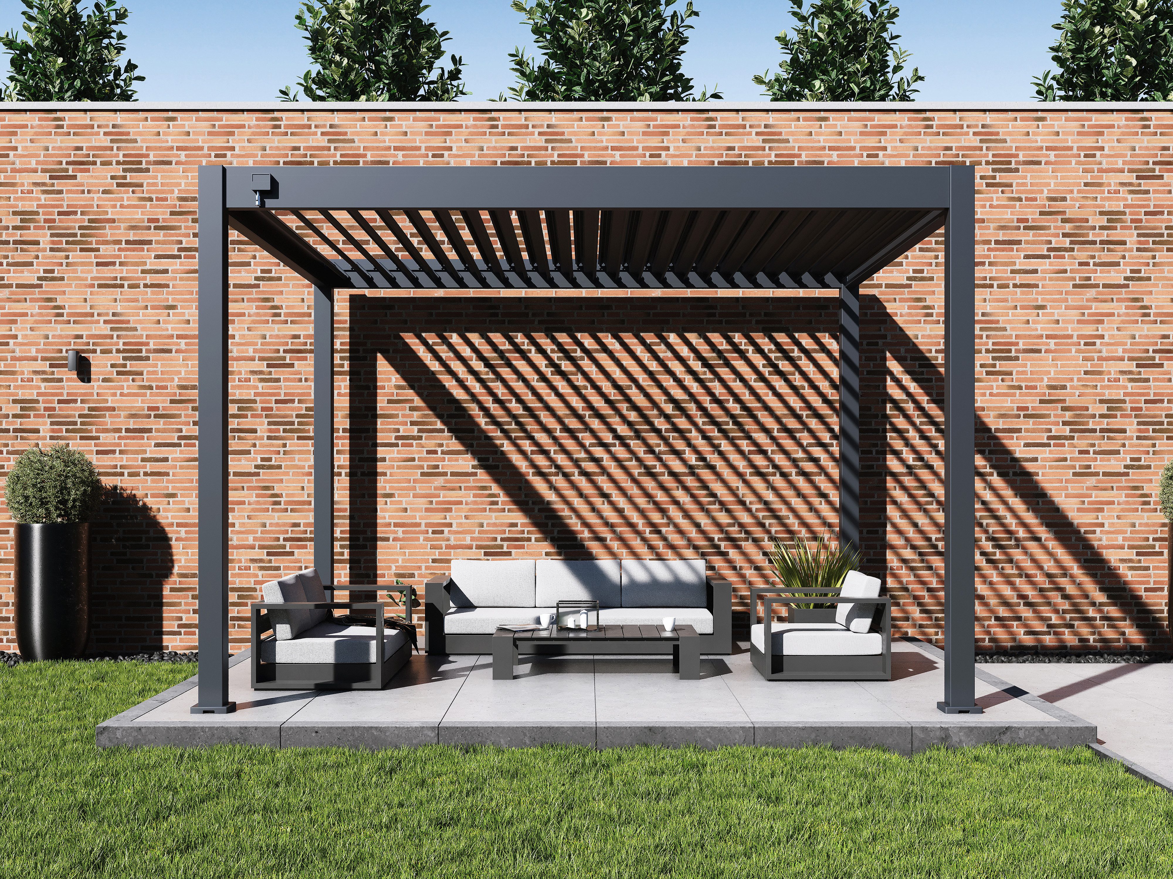 Paragon Pavillon Grand Tuscan 1012, BxTxH: 370x310x256 cm, inkl. Lamellendach