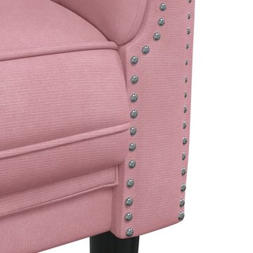 vidaXL Sofa Sofa 3-Sitzer Rosa Samt