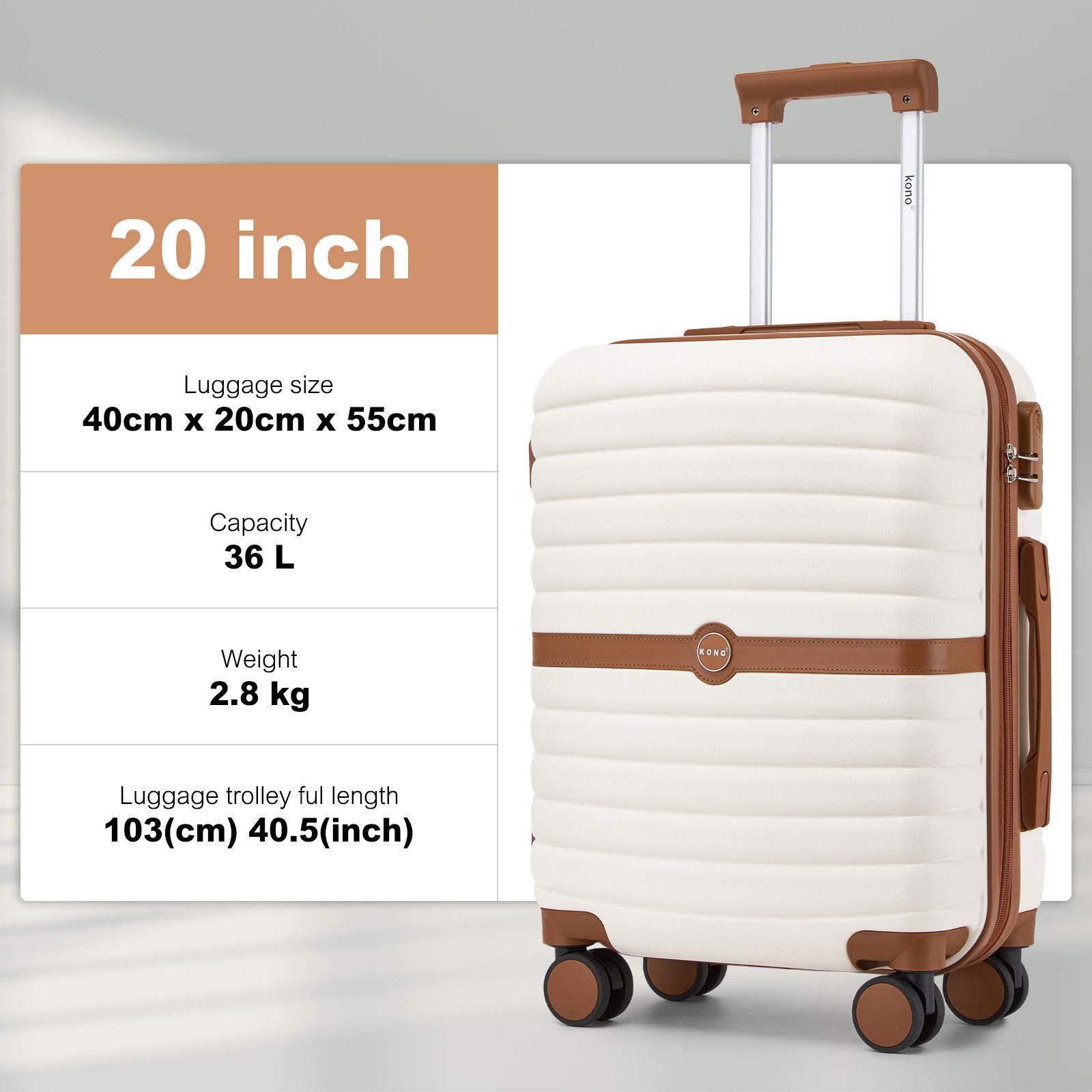 KONO Kofferset Hartschalenkoffer (Höhe: 55/66.5/76.5cm) + günstig online kaufen