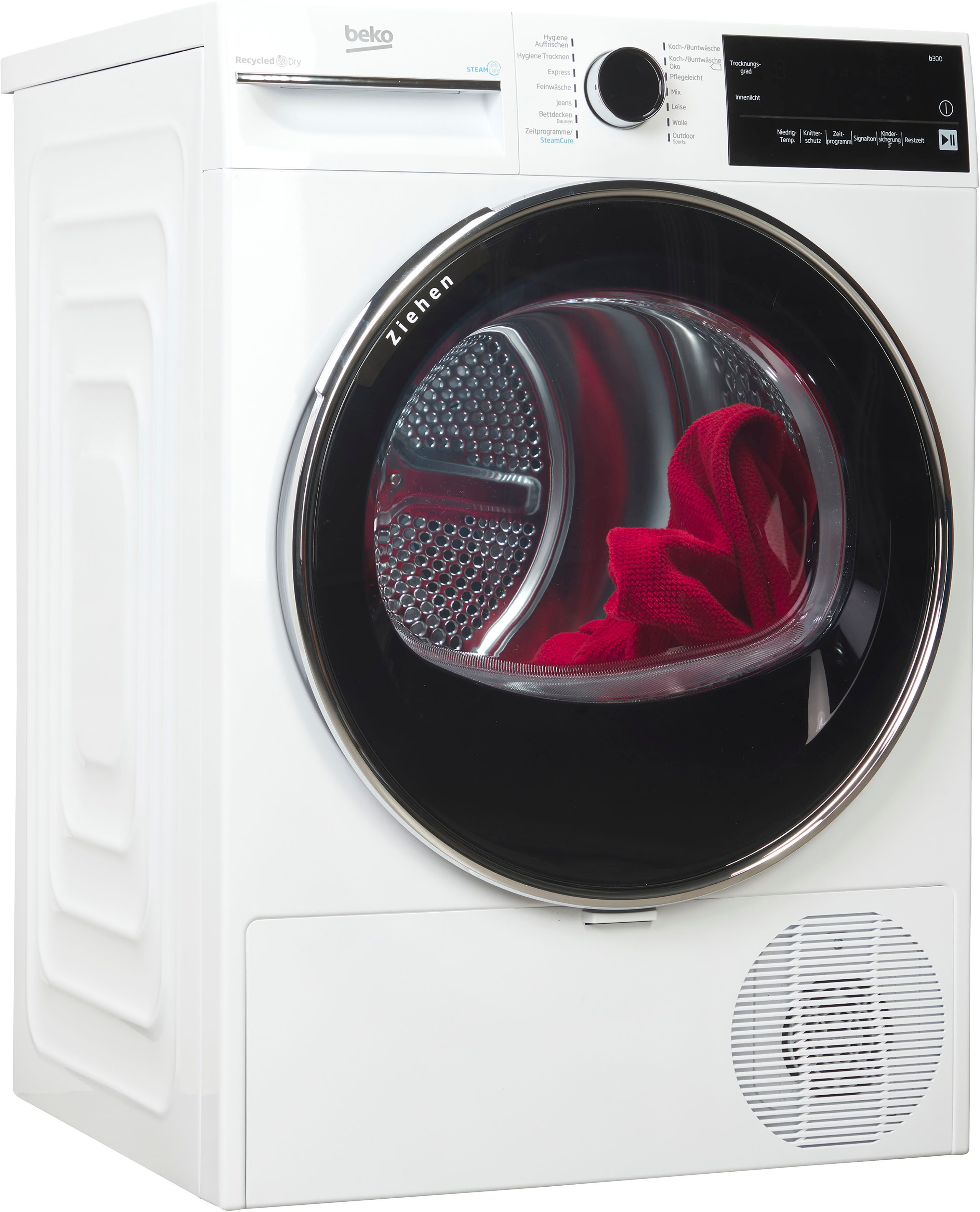 BEKO Wärmepumpentrockner B3T42240S, Leiser Betrieb dank niedriger Luftschallemission von 63 dB