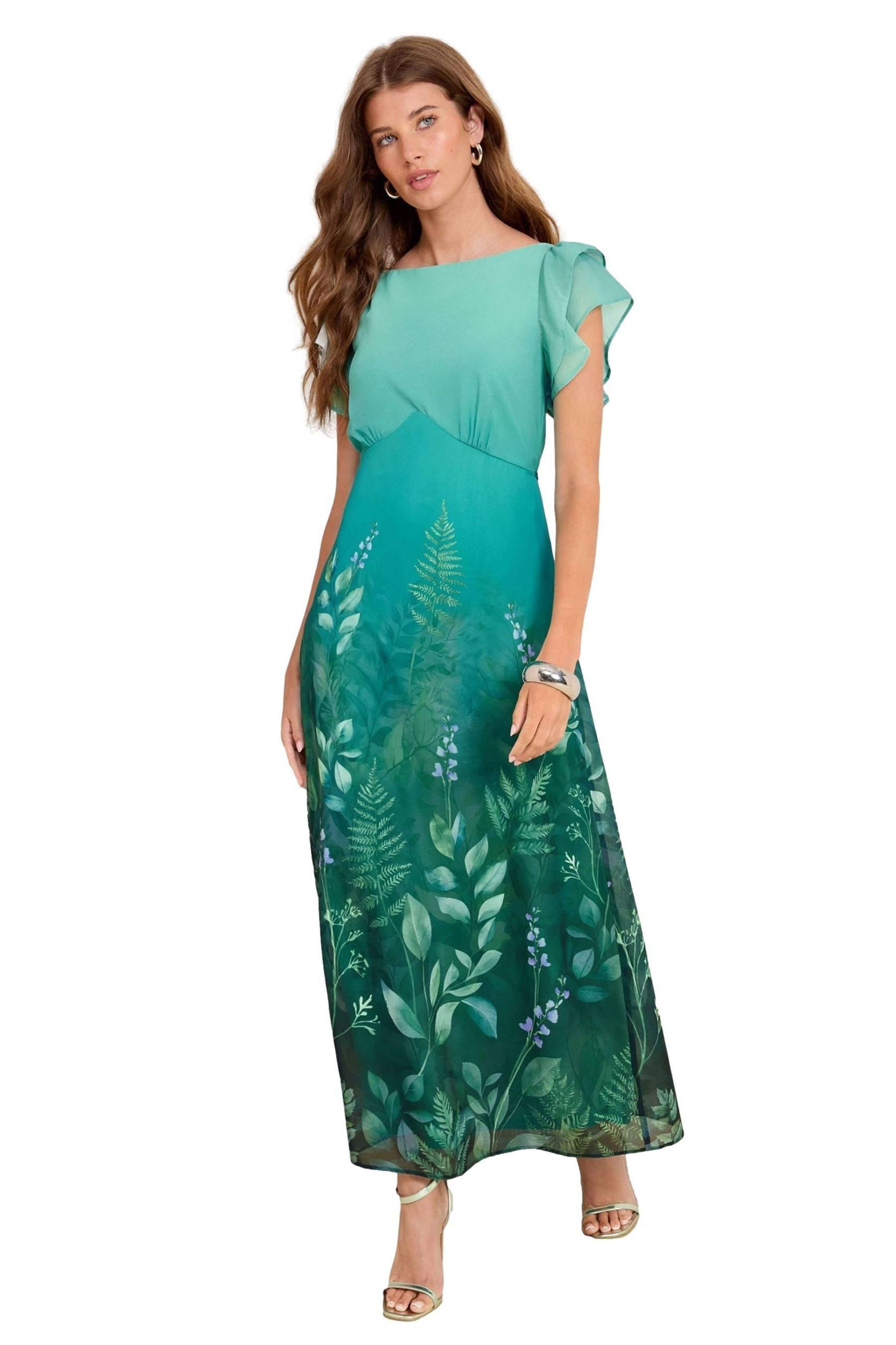 Friends Like These Spitzenkleid Friends Like These Maxikleid mit Flatterärmeln (1-tlg)