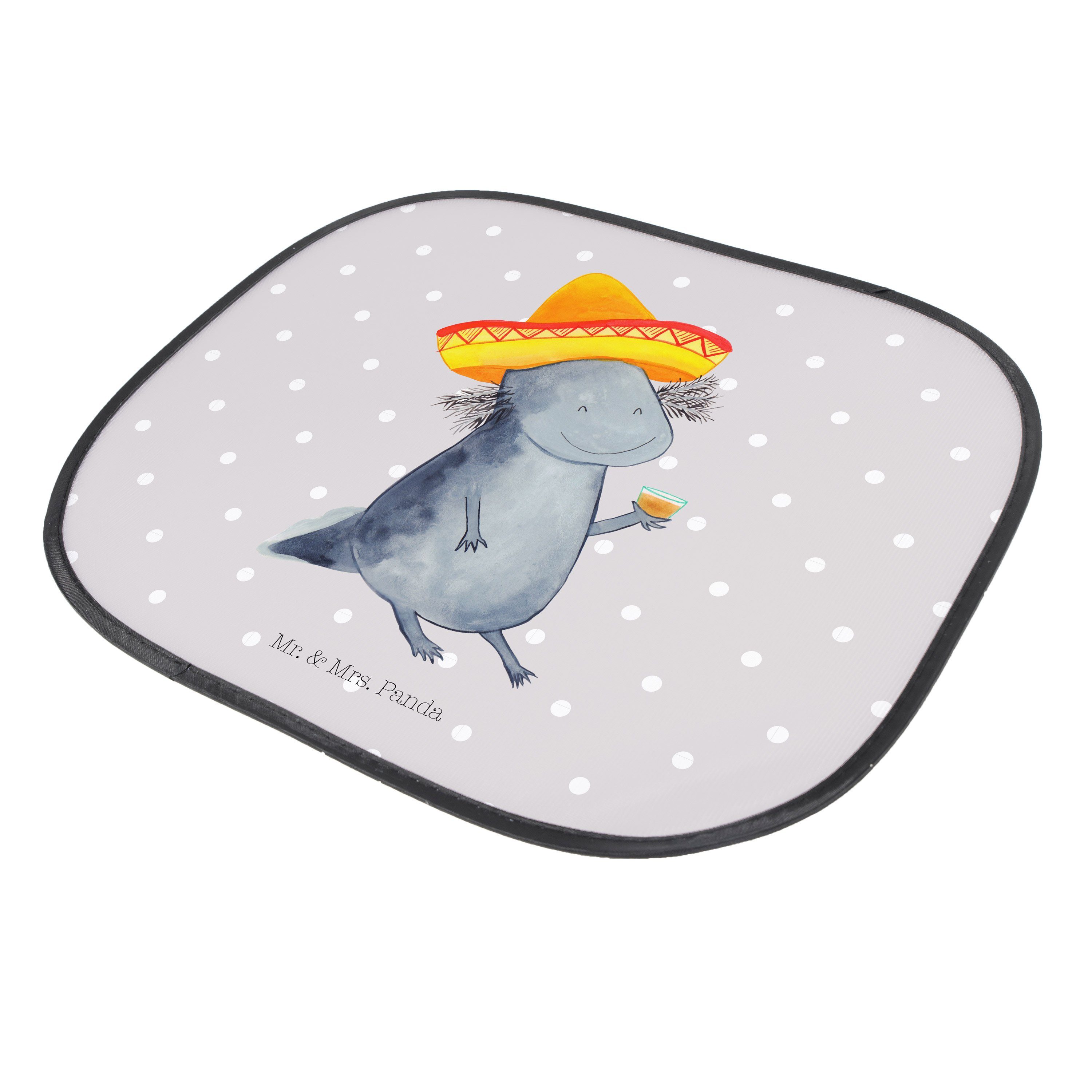 Sonne Sonnenschutz Axolotl Seidenmatt Mrs. Pastell Panda, Geschenk, Grau - & Auto, - Mr. Schwanzlurch, Tequila