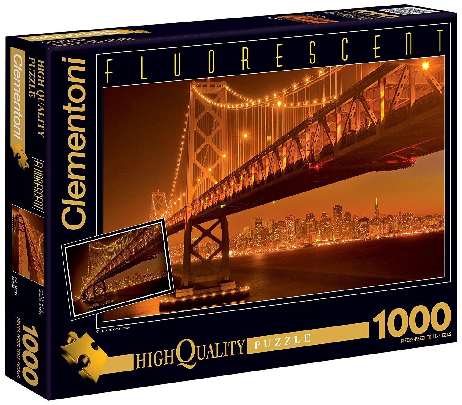 Clementoni® Puzzle High Quality floureszierend, Teile 1000 Francisco San 1000 Puzzle Puzzleteile Collection