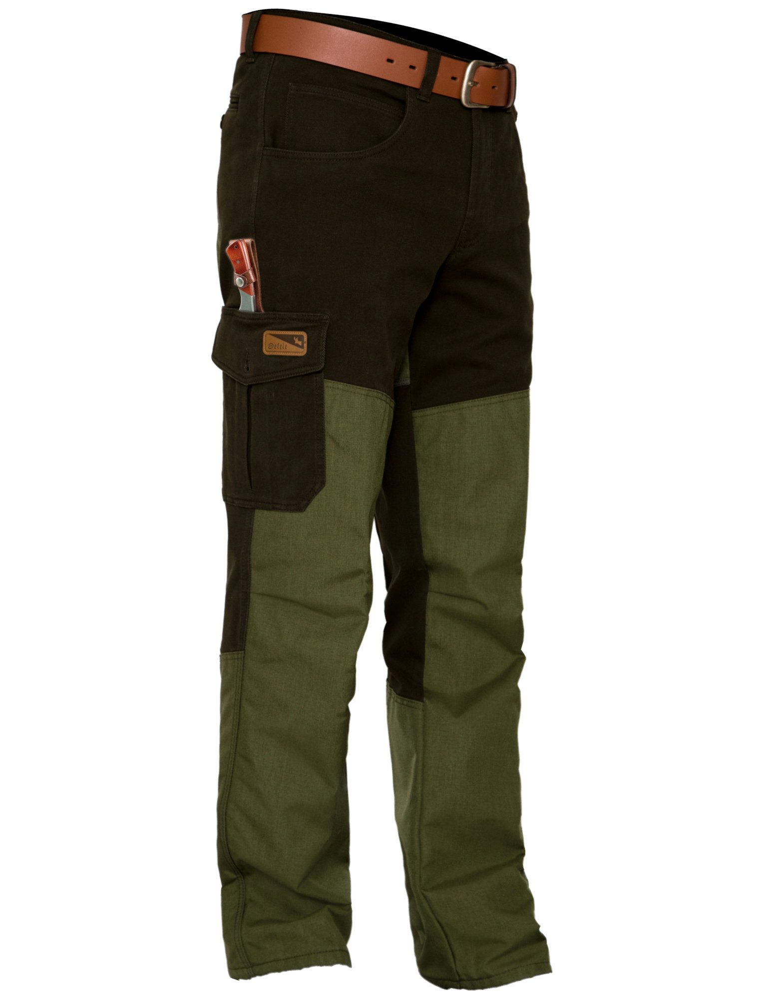 La Chasse® Stretch-Jeans Herren Jagdhose Durchgehhose mit Cordura® Robuste Outdoorhose Oefele