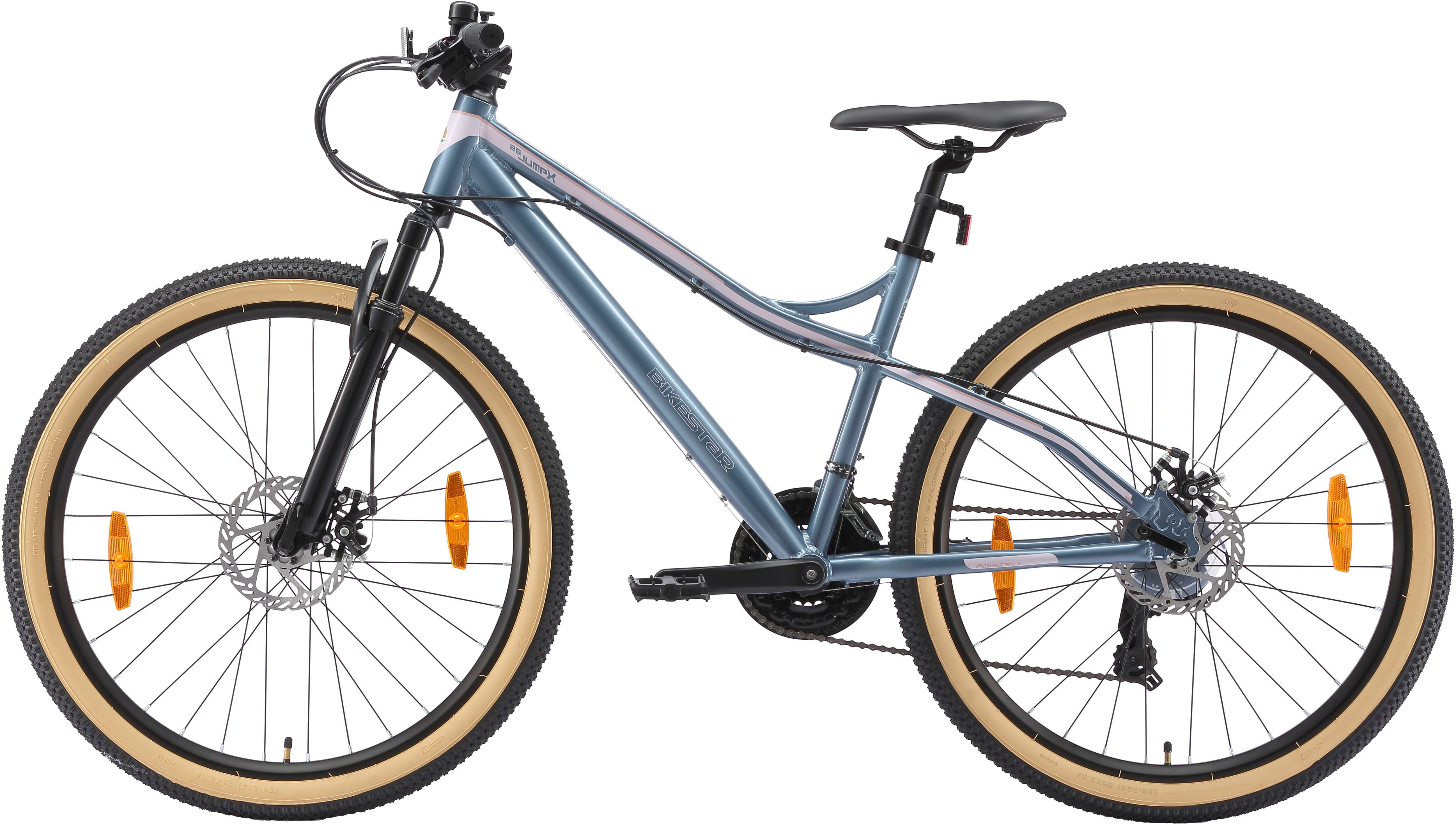 Bikestar Mountainbike, 21 Gang Shimano RD-TY300 Schaltwerk, Kettenschaltung, für Damen und Herren, Kettenschaltung