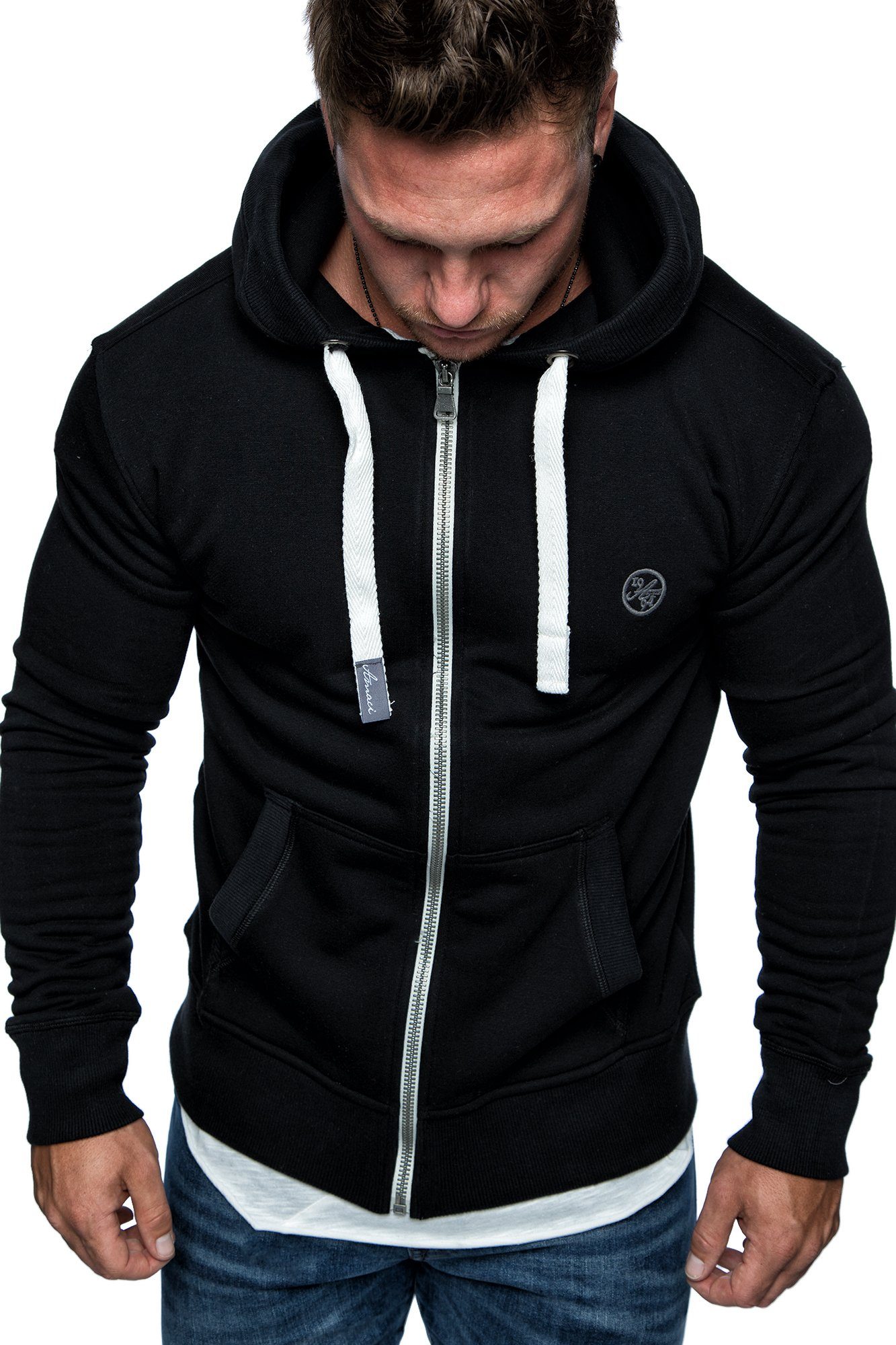 Amaci&Sons Kapuzenpullover TALLAHASSEE Herren Zipper Hoodie Herren Basic Kontrast Sweatjacke Pullover Hoodie Sweatshirt – Bild 4 von 5