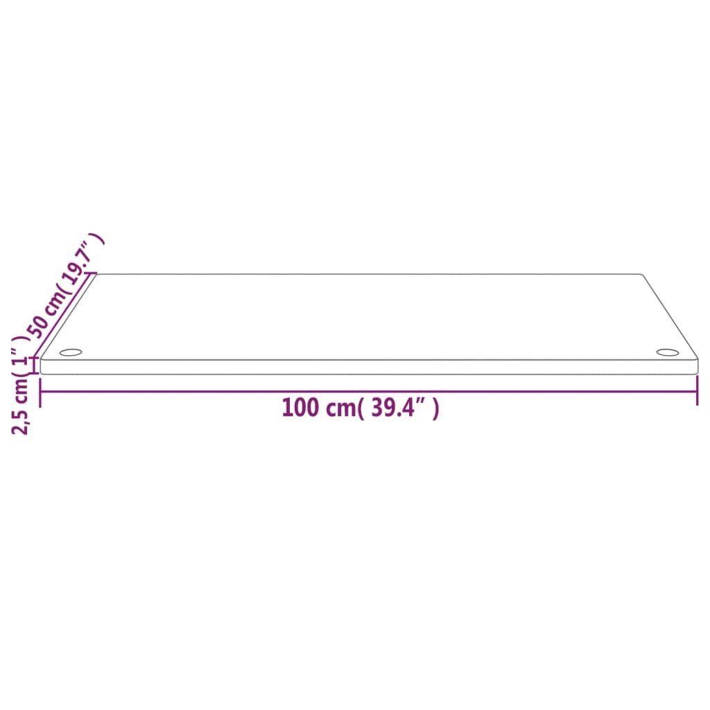 vidaXL Schreibtisch Schreibtischplatte Weiß 100x50x2,5 cm Kiefer Massivholz