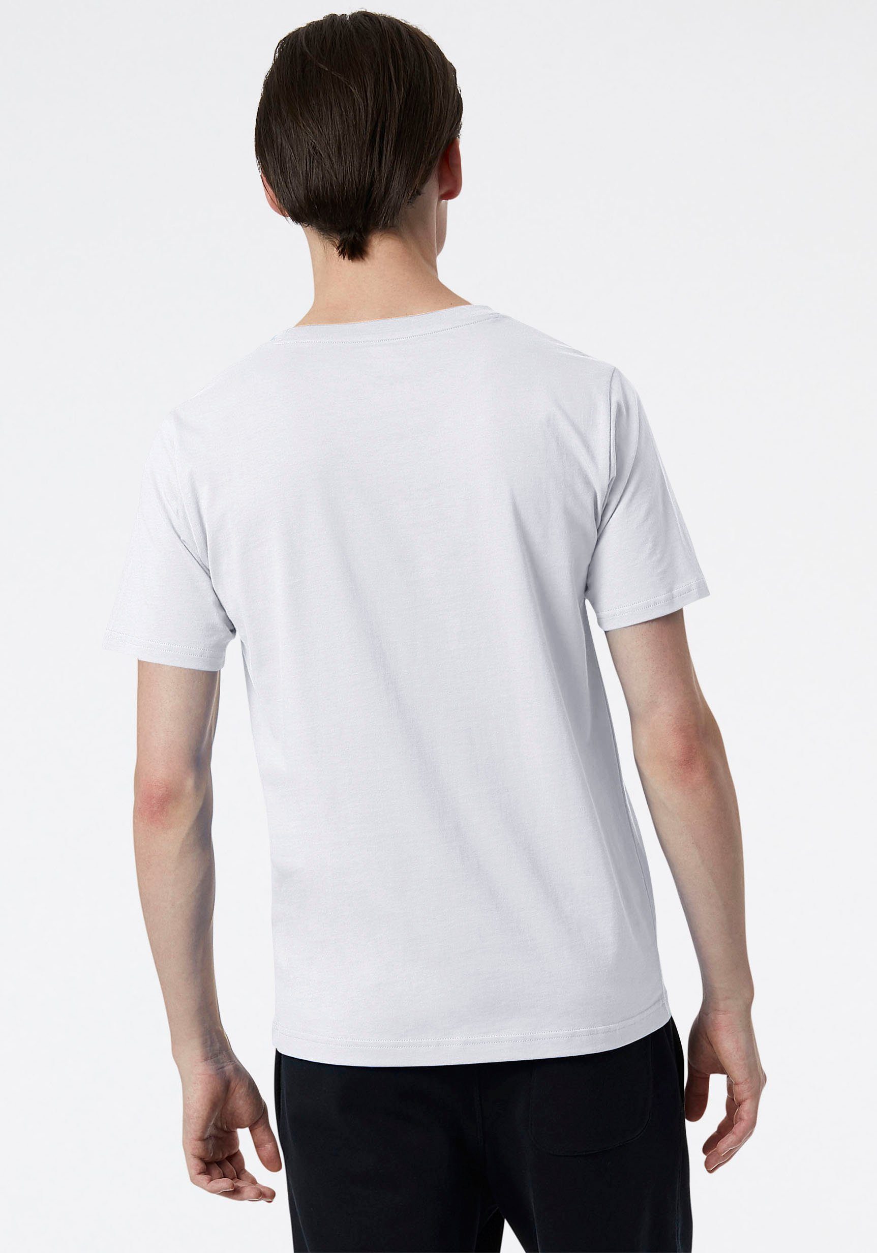 ESSENTIALS LOGO New Balance weiß STACKED T-SHIRT NB T-Shirt