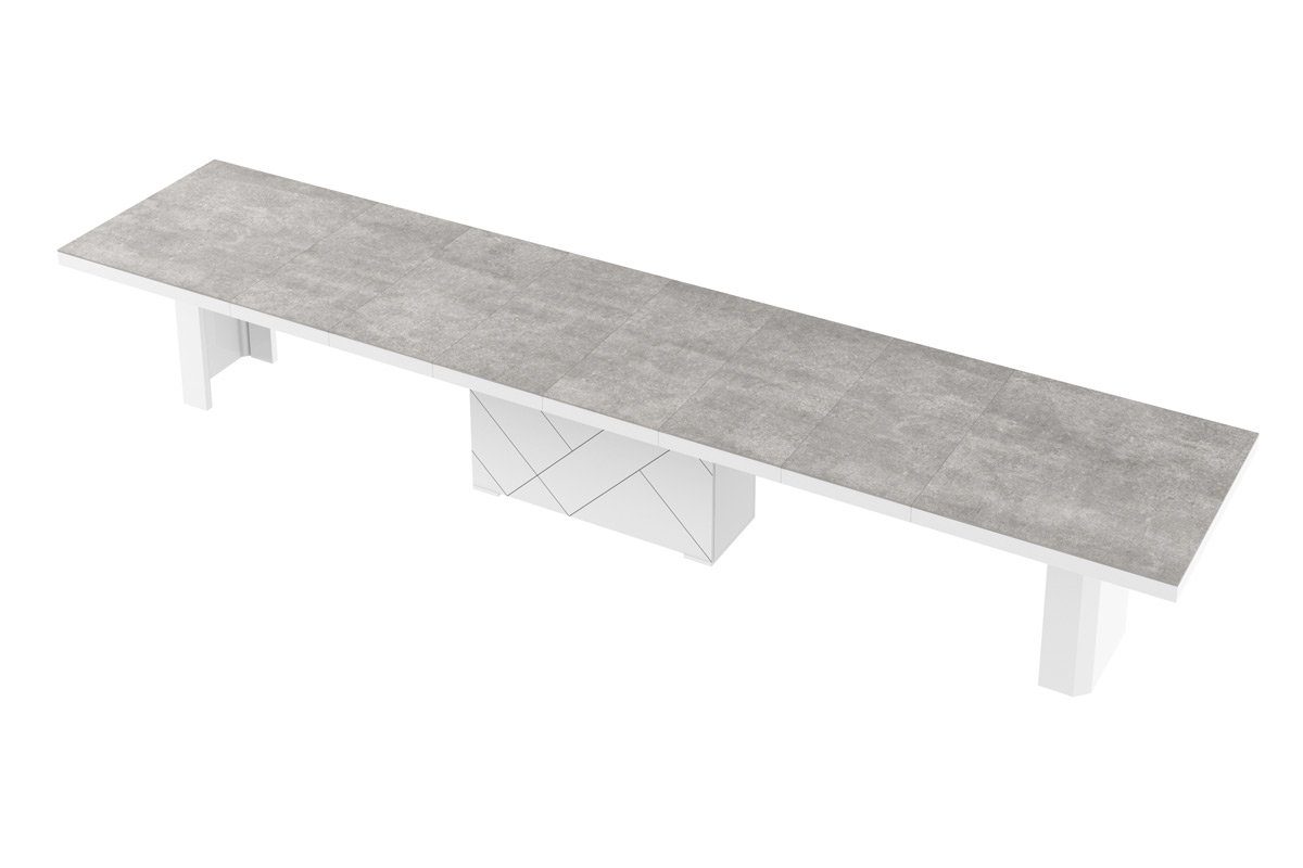 designimpex Esstisch HEK-111 Beton / Weiß günstig online kaufen