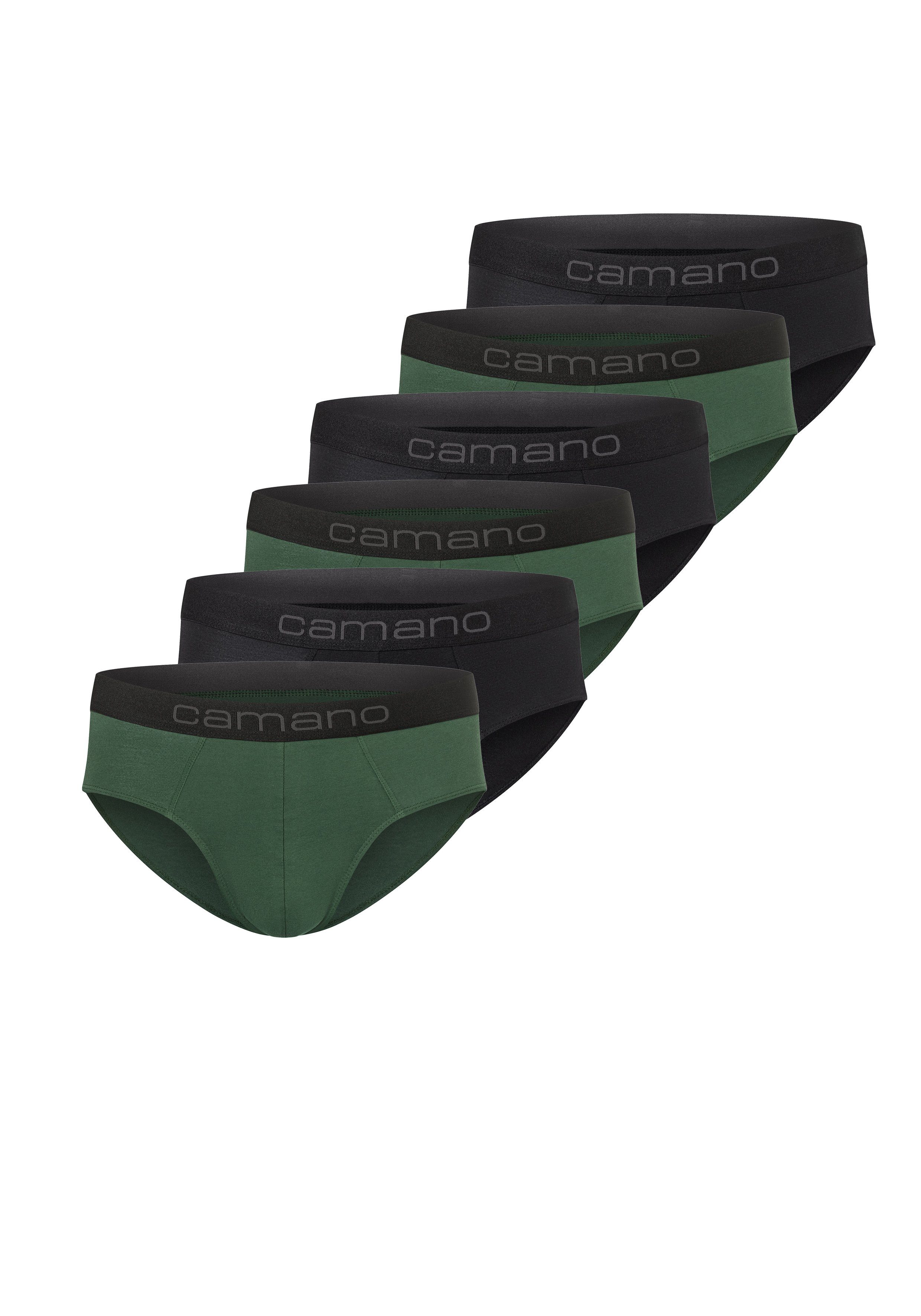 mit Camano komfortablem grün Bund Slip (6-St)