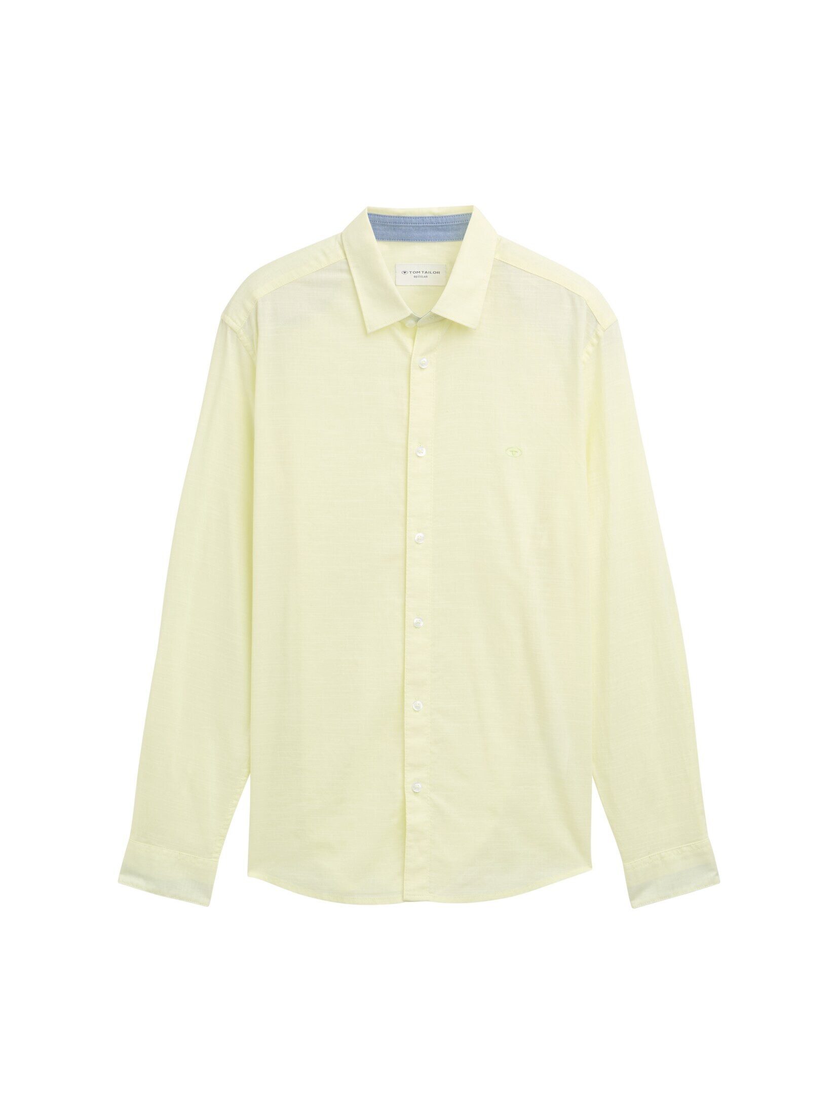 TOM TAILOR Langarmhemd Blusen & Shirts Regular Fit Hemd mit Logo-Stickerei günstig online kaufen