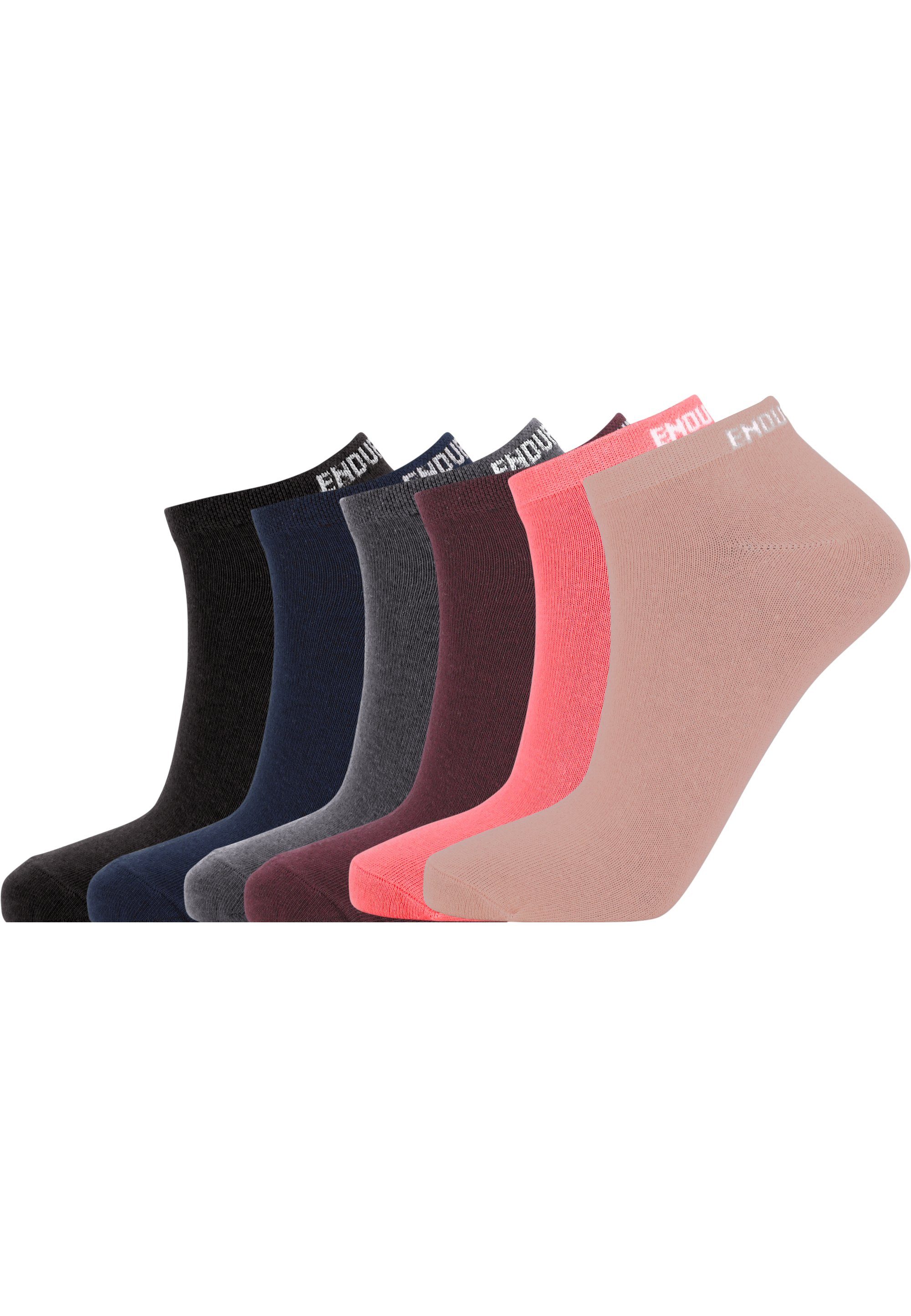 elastischem ENDURANCE mit (6-Paar) Ibi Bund Socken rot