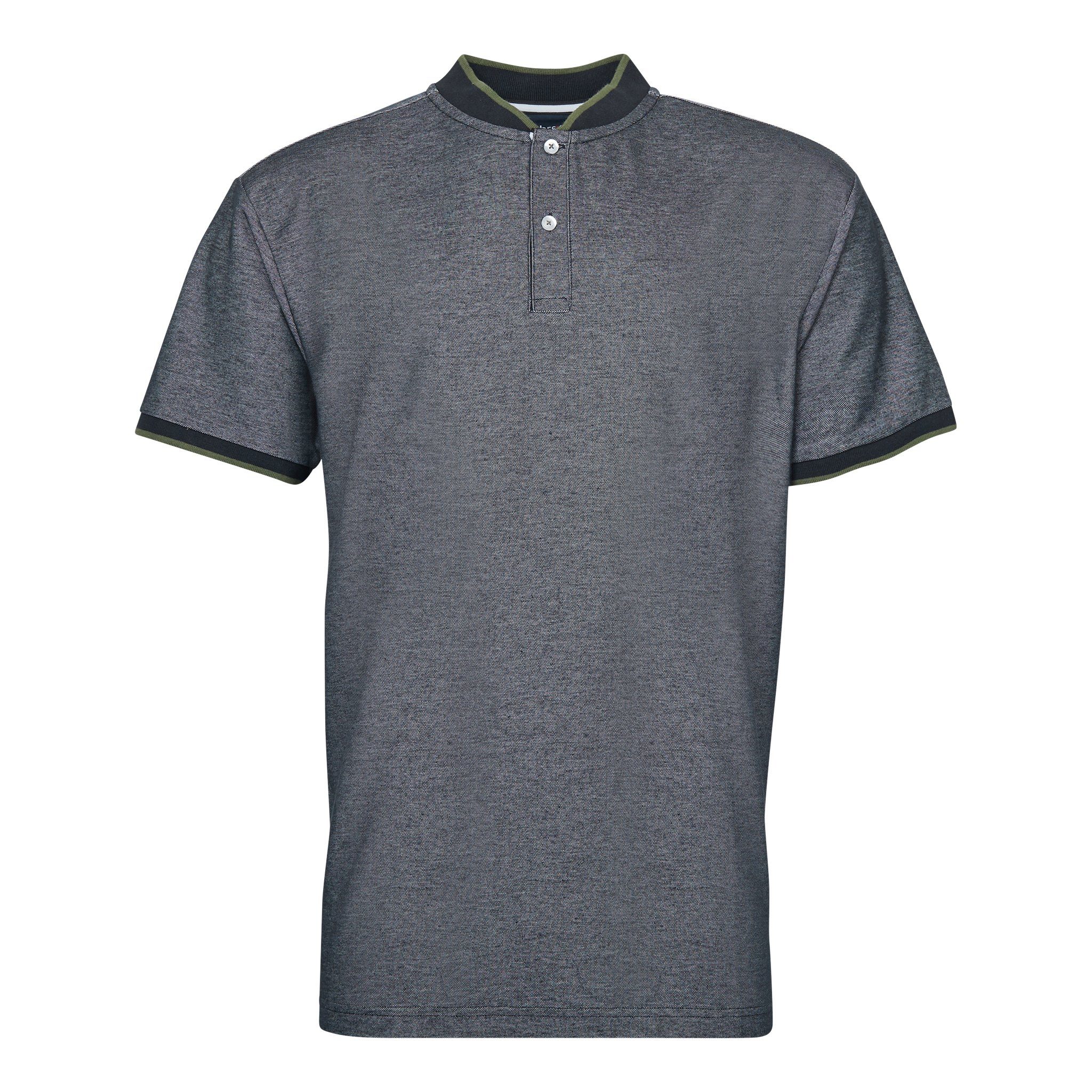 north 56 4 T-Shirt Trendiges T- Shirt mit Knopfleiste von North 56°4 in schwarz melange