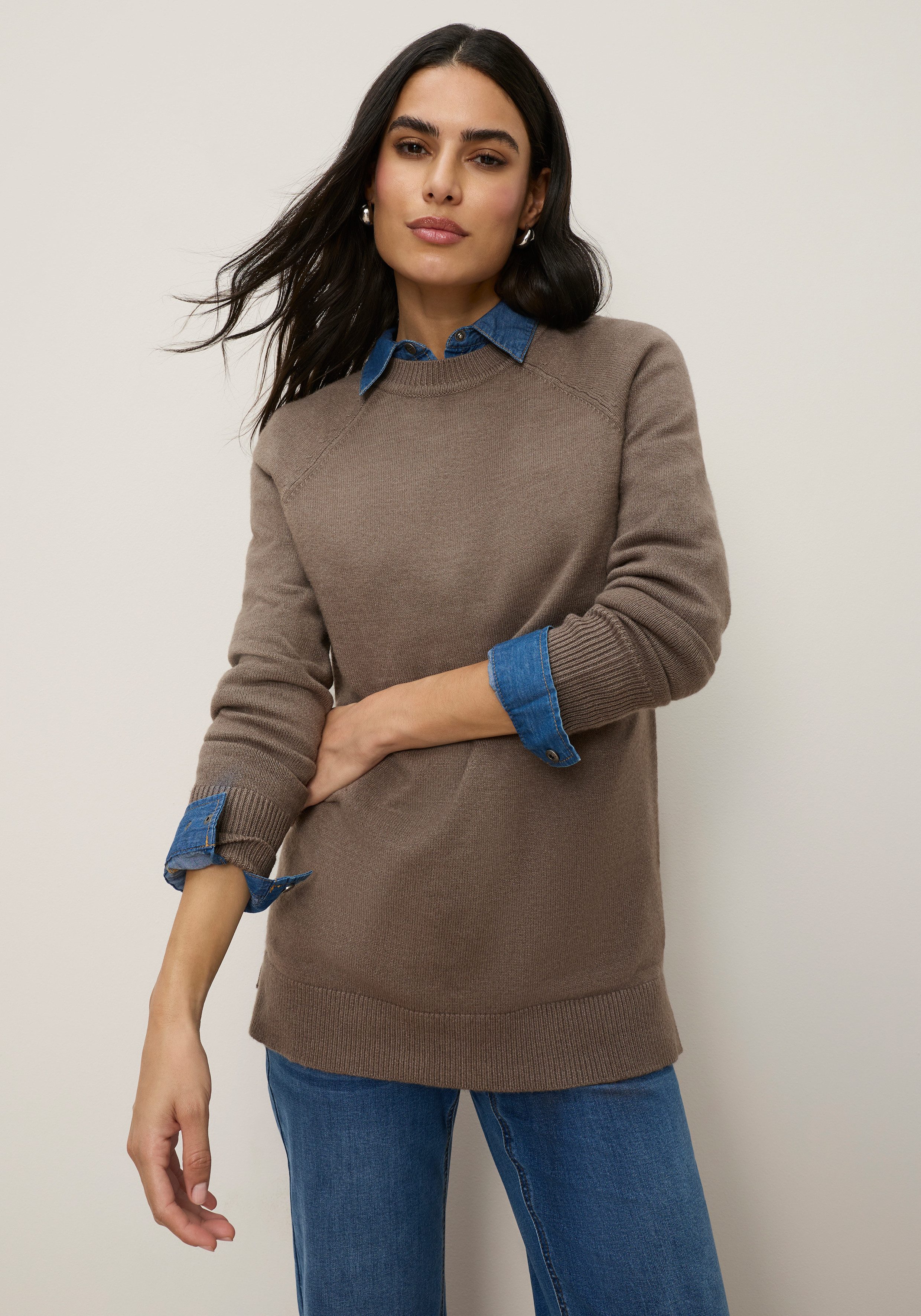 Tamaris Strickpullover mit Oversize-Passform mit seitlichen Schlitzen