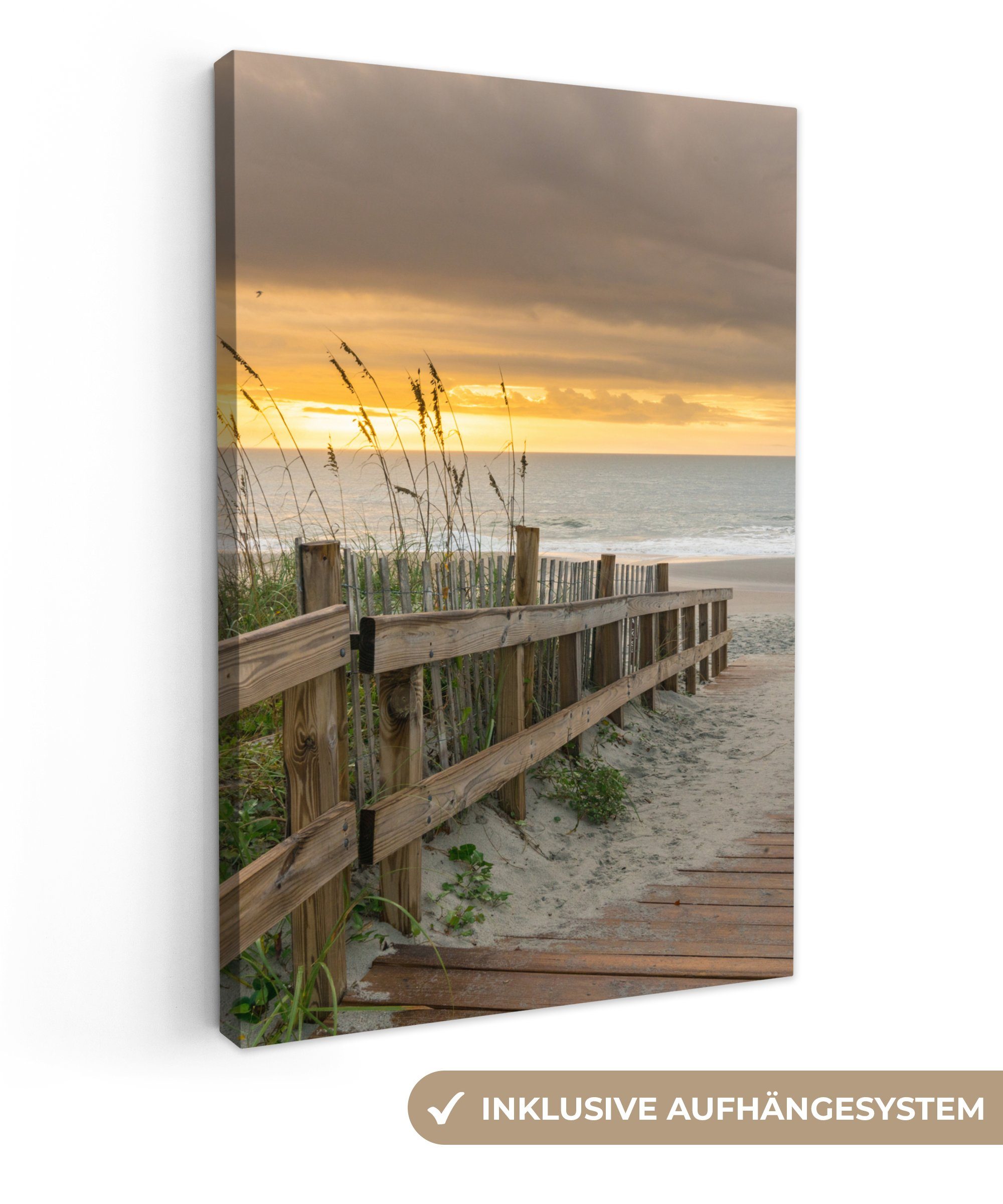 OneMillionCanvasses® Leinwandbild Strand - Meer - Düne - Weg, Fotodruck (1 günstig online kaufen