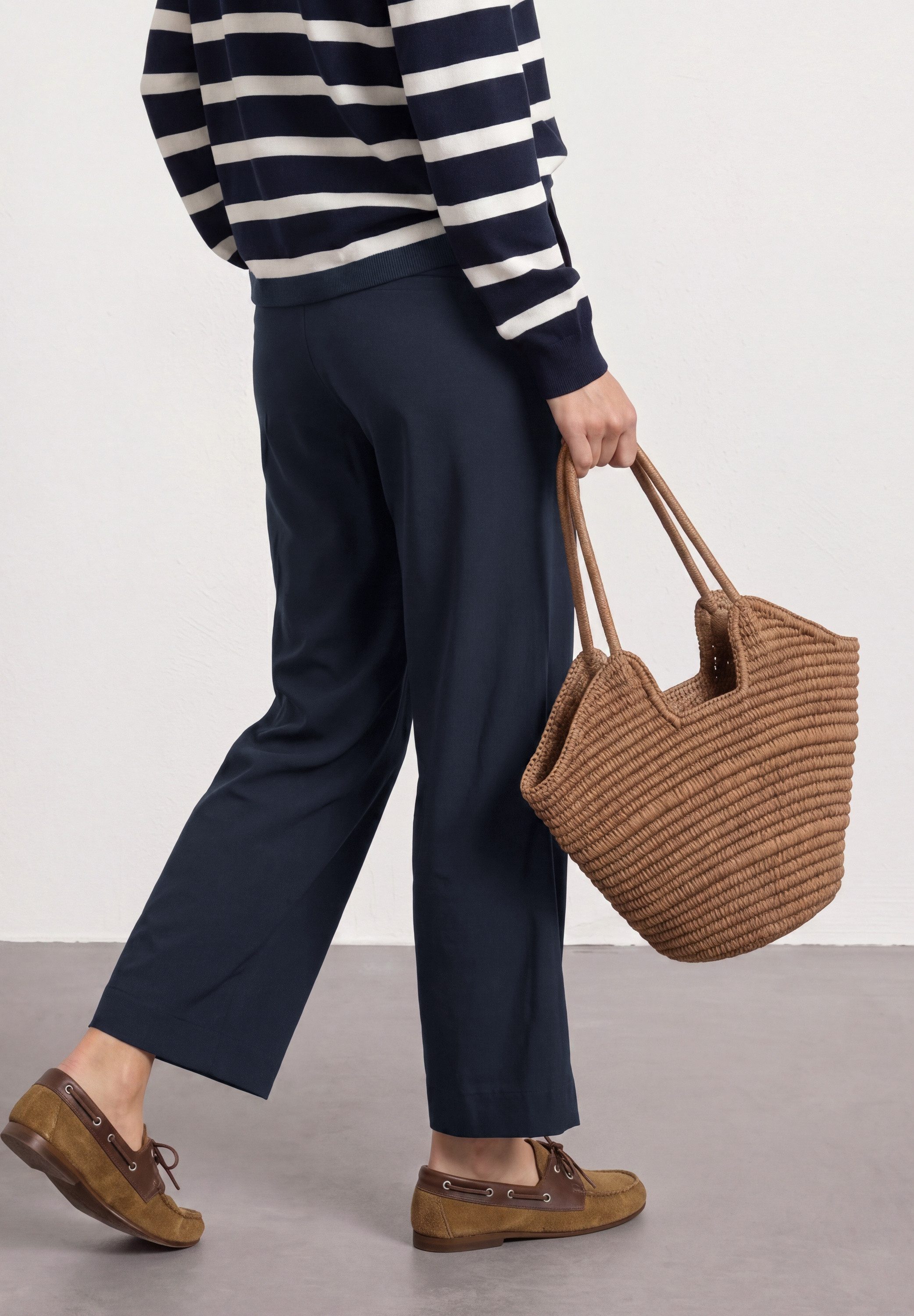 STREET ONE Stoffhose Sommerhose mit Turn-Up-Detail