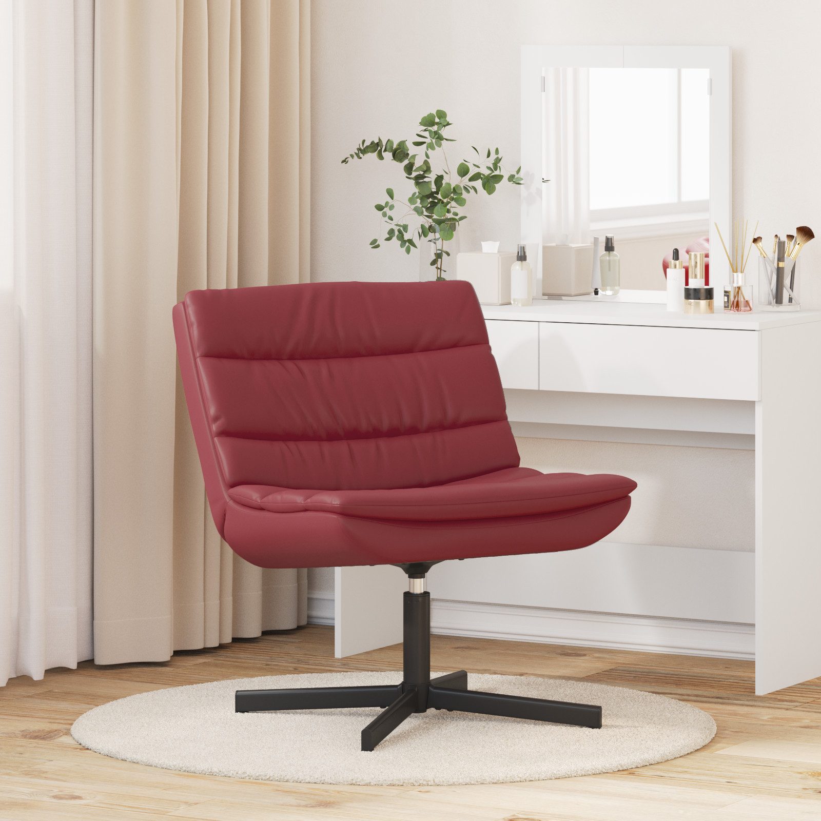 vidaXL Relaxsessel Schwenksessel Weinrot Kunstleder Standard günstig online kaufen