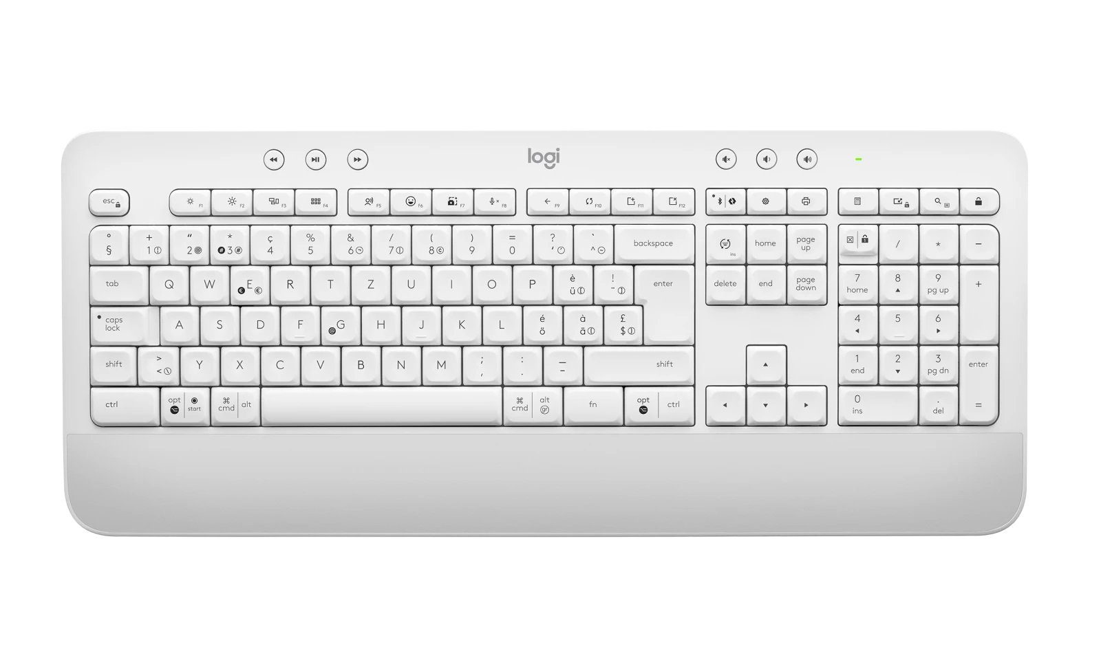 Signature K650 Comfort kabellose Tastatur +Handballenauflage Schweizer ergonomische Tastatur