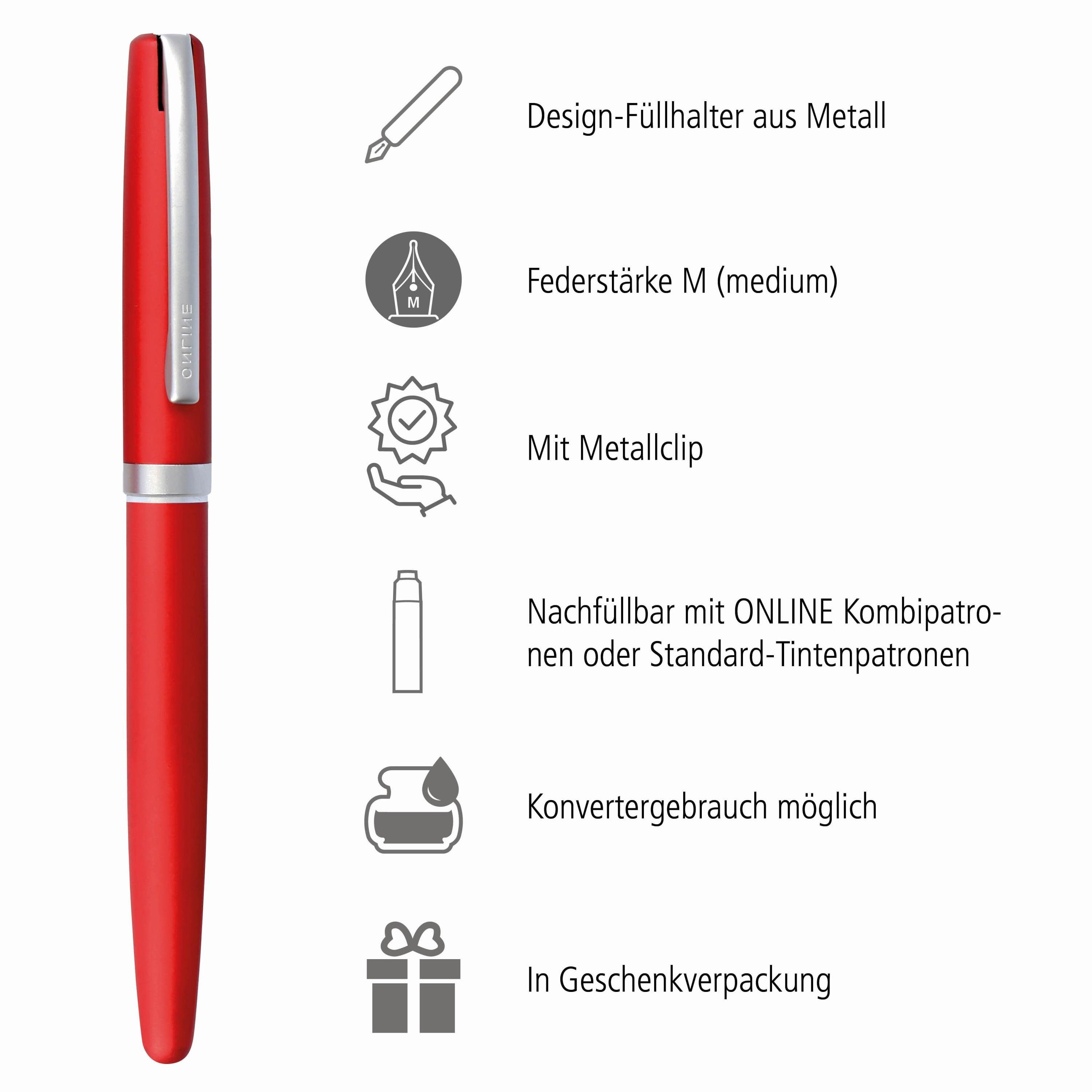 Eleganza Geschenkbox in Pen Rot Online Füllhalter, Füller