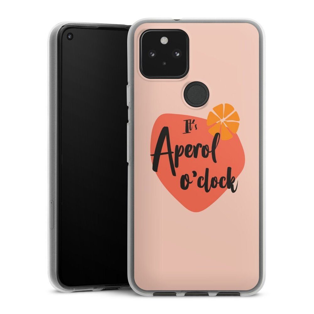 DeinDesign Handyhülle Aperol O Clock, Google Pixel 5 Silikon Hülle Bumper Case Handy Schutzhülle