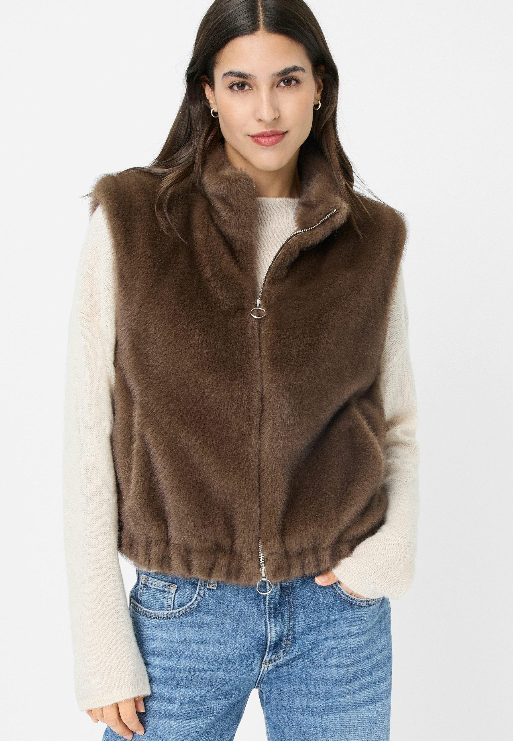 Fuchs Schmitt Plüschjacke Fuchs Schmitt Kunstfell-Weste günstig online kaufen