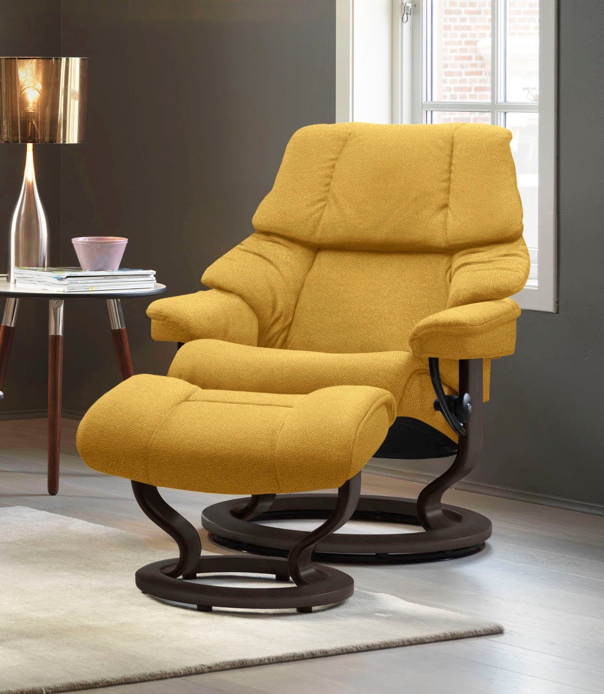 Stressless® Relaxsessel »Reno« (Set, 2tlg., Relaxsessel mit Hocker