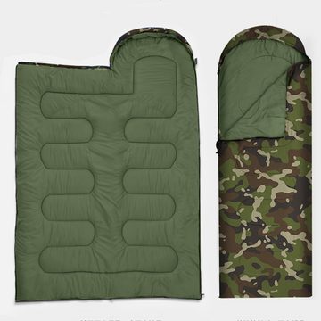 Dsen Deckenschlafsack Tarnung Schlafsack,Tragbar Warm Schlafsäcke,Deckenschlafsack