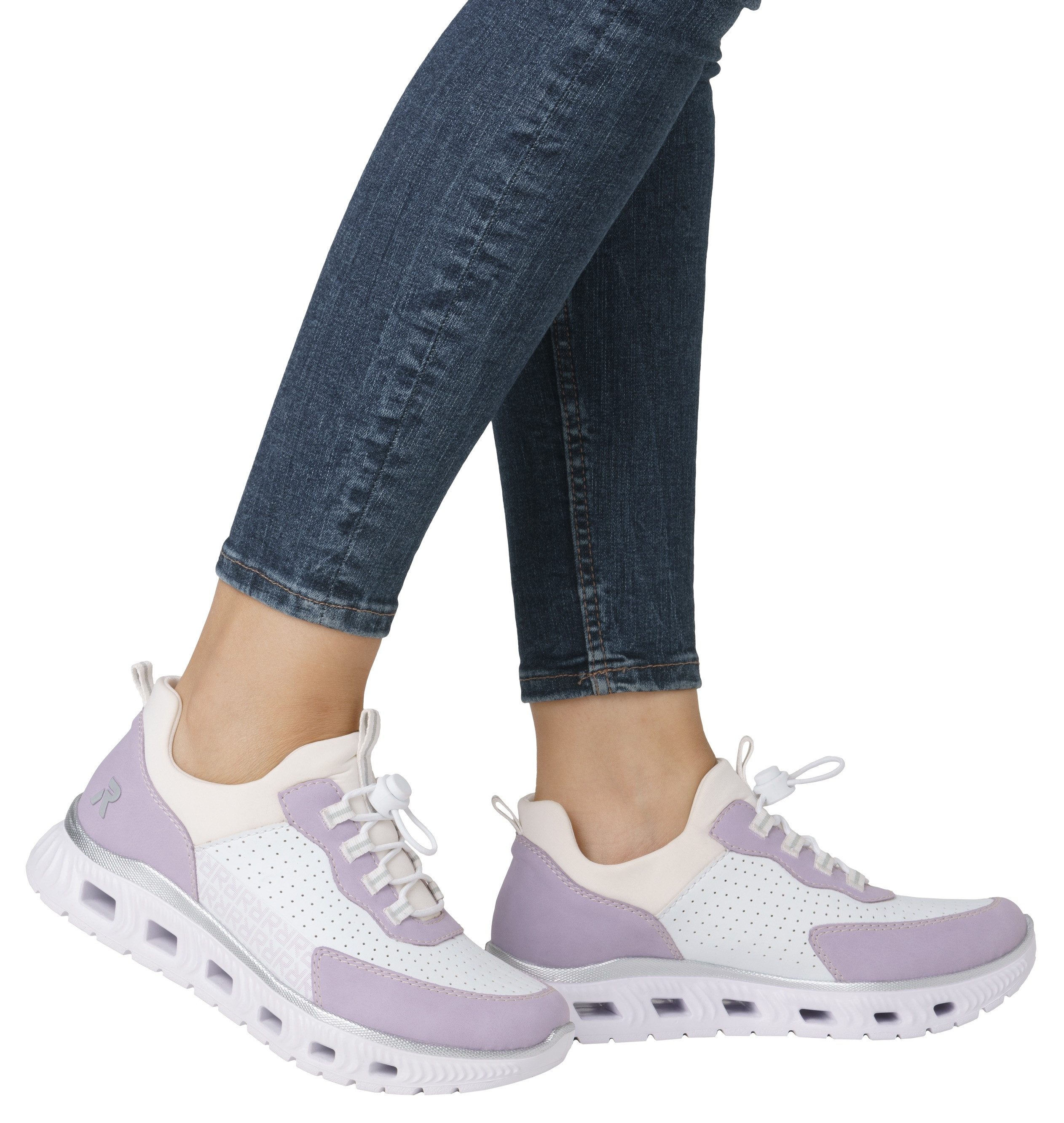 RIEKER Sport vegan Slip-On Sneaker, Slipper, Halbschuh, Freizeitsneaker mit MemoSoft-Ausstattung