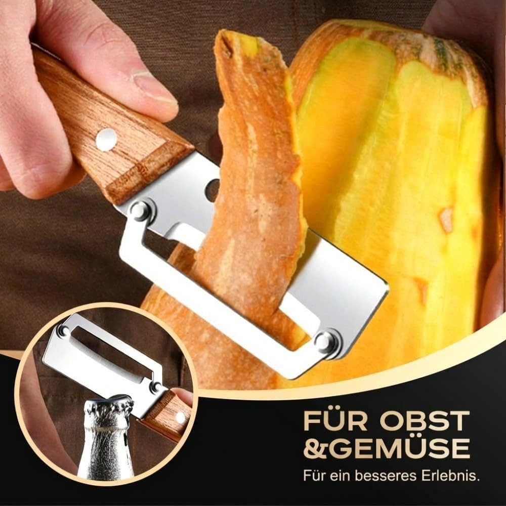 FELIXLEO Sparschäler Ergonomischer Holzgriff liegt sicher und rutschfest in jeder Hand, (2-tlg) – Bild 5 von 5