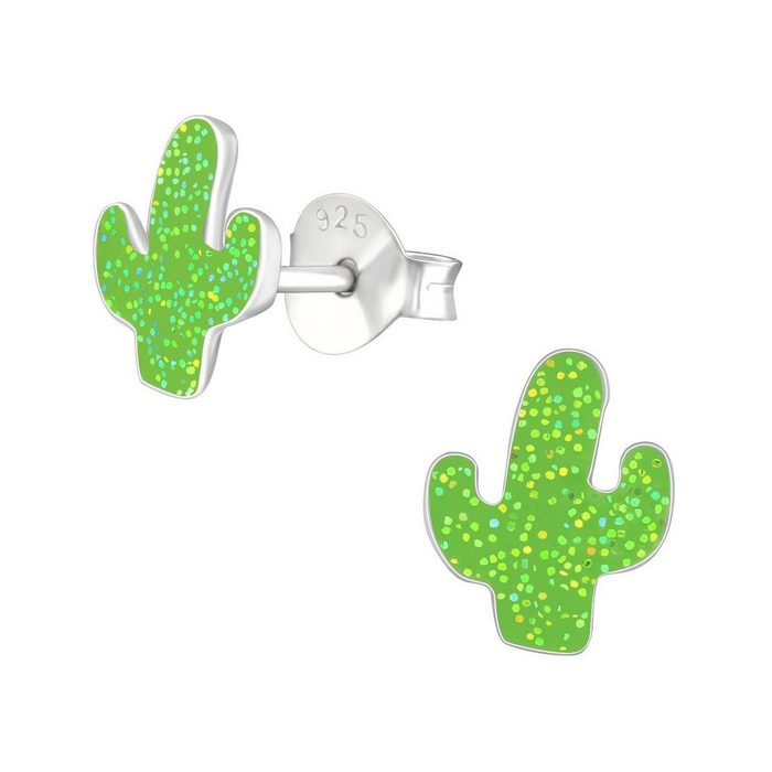 Monkimau Paar Ohrstecker Kaktus Ohrringe aus 925 Silber (Packung)