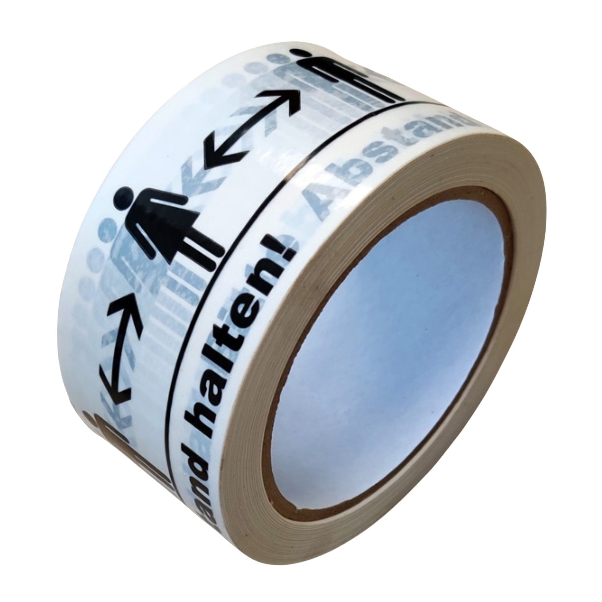 Packen24 GmbH Warnklebebänder Hinweisband Rollen PVC BITTE ABSTAND HALTEN Klebeband (1-St)