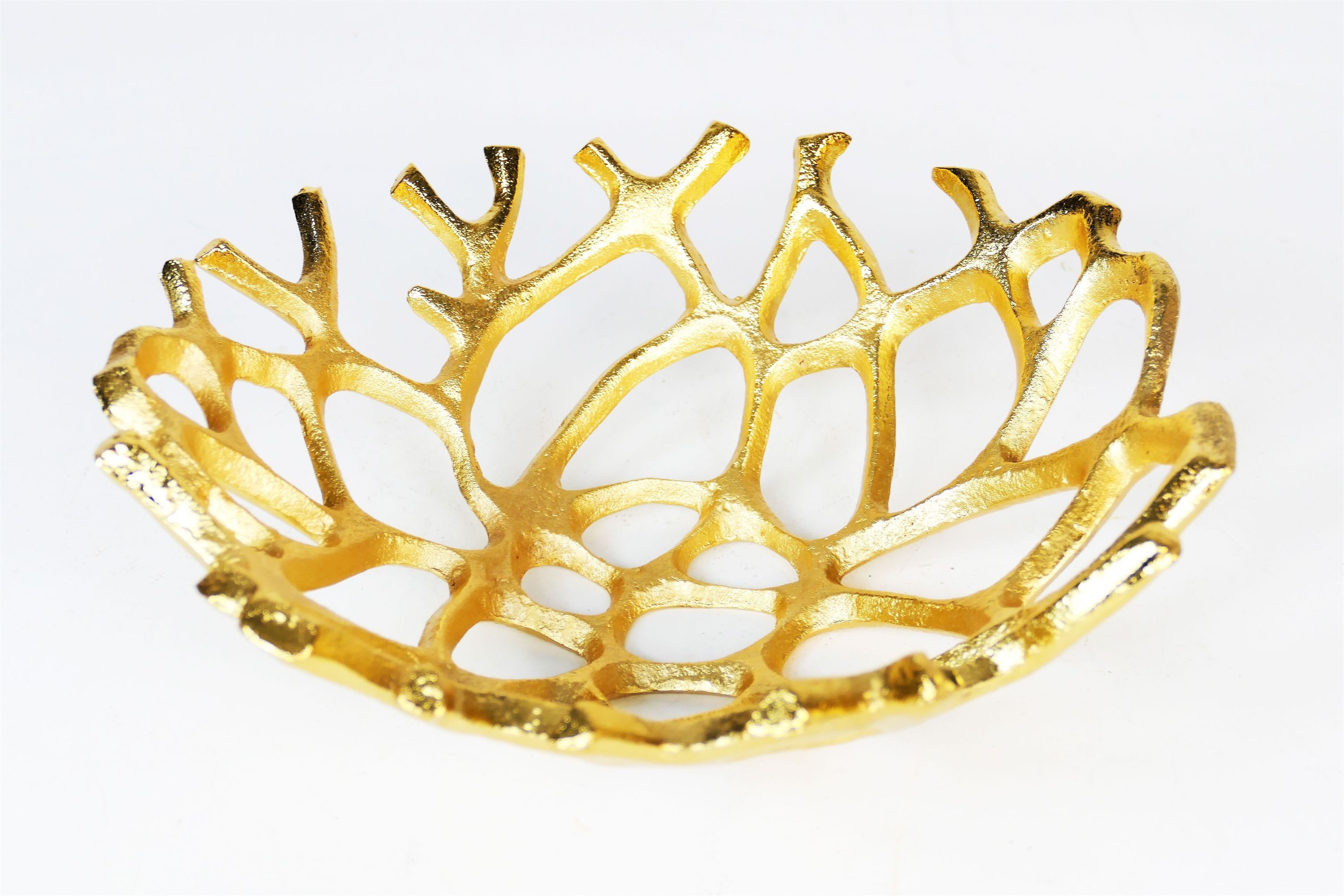 ARTRA Dekoschale Aluminium Schale "Carina" Größe: M in Gold rund Dekoschale günstig online kaufen