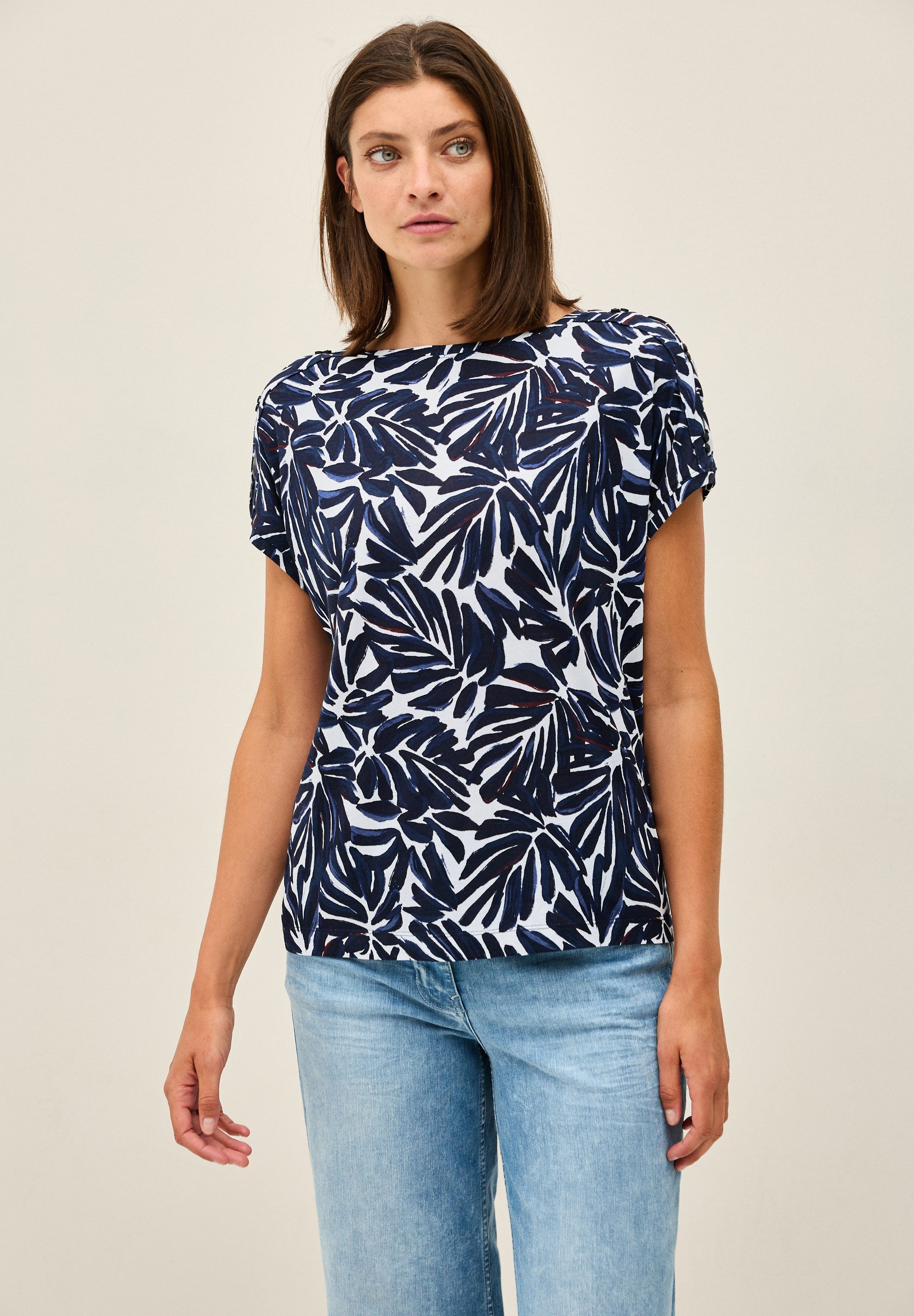 CECIL Print-Shirt mit U-Boot-Ausschnitt günstig online kaufen
