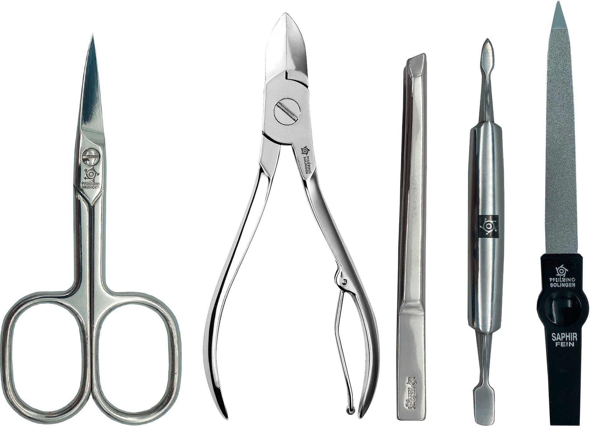 PFEILRING Maniküre-Etui, 5 tlg., Nappaleder