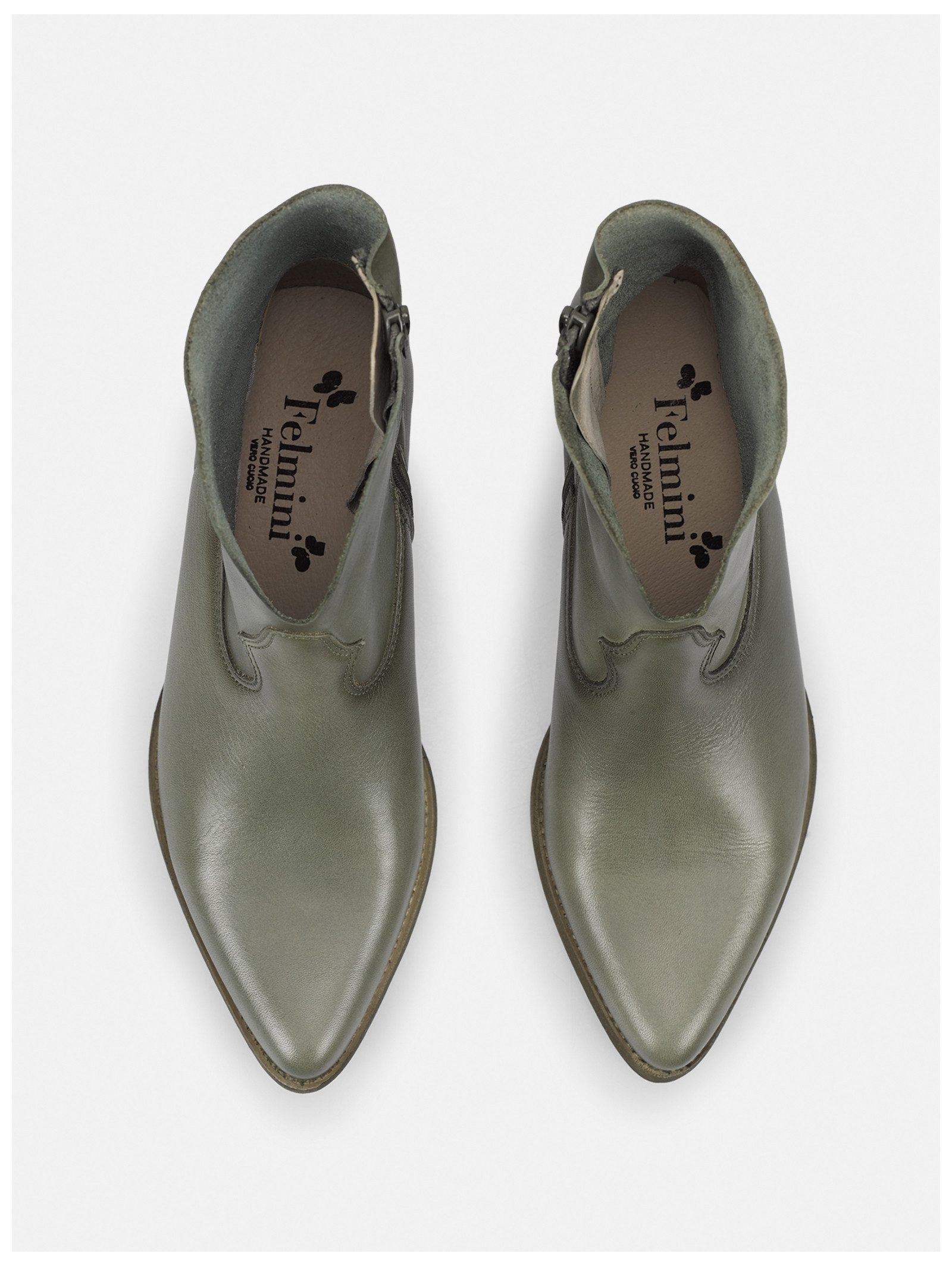 Felmini Stiefelette Leder Cowboy Stiefelette