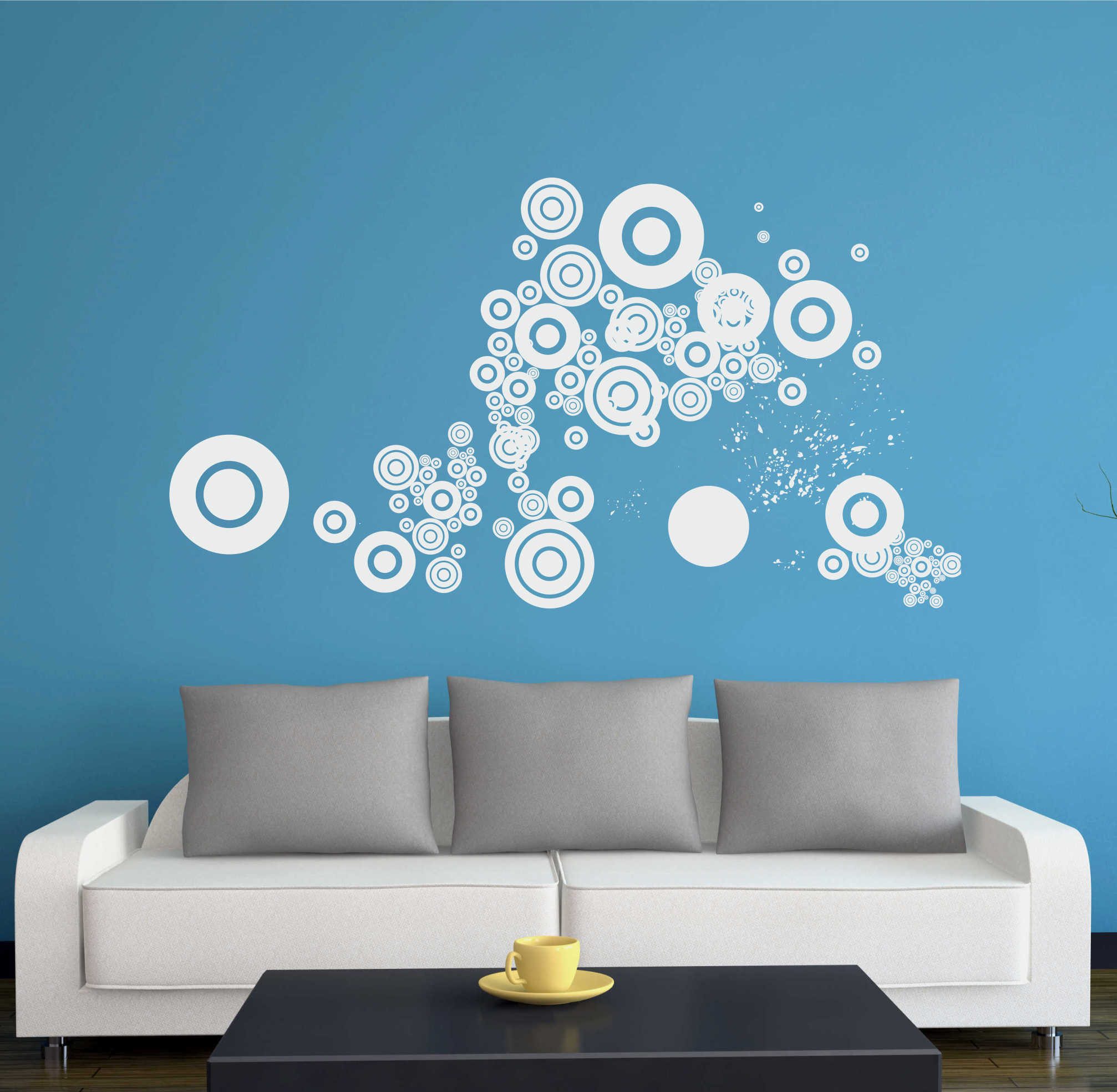 INDIGOS UG Wandtattoo Wandtattoo - Wandaufkleber - w218 Tribal Blume Pflanze Wandaufkleber