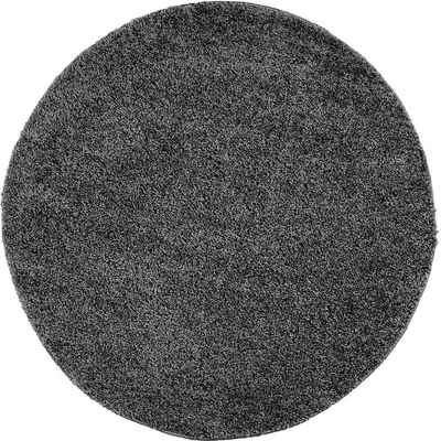 Hochflor-Teppich Shaggi uni 500, Carpet City, rechteckig, Höhe: 30 mm, Shaggy-Teppich, Uni-Farben, Langflor, Weich
