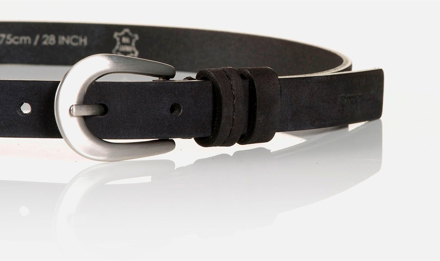 TOM TAILOR Ledergürtel TTELLA mit Blindprägung auf der Spitze günstig online kaufen