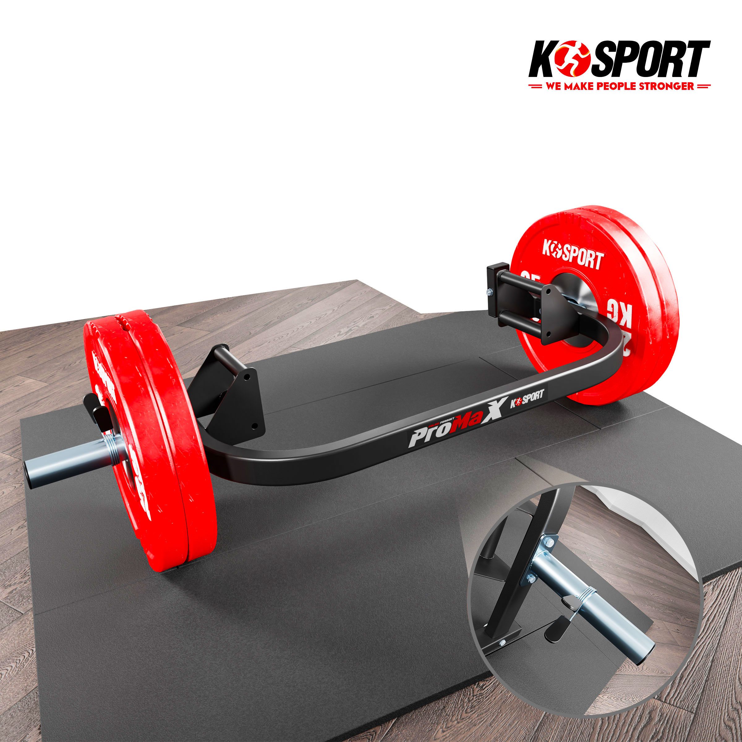 K-SPORT Langhantelstange 30mm Hex Bar bis 200kg belastbar I Trap Bar, Made in EU!