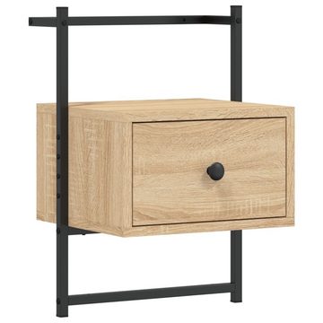 vidaXL Nachttisch Wand-Nachttisch Sonoma-Eiche 35x30x51 cm Holzwerkstoff (1-St)