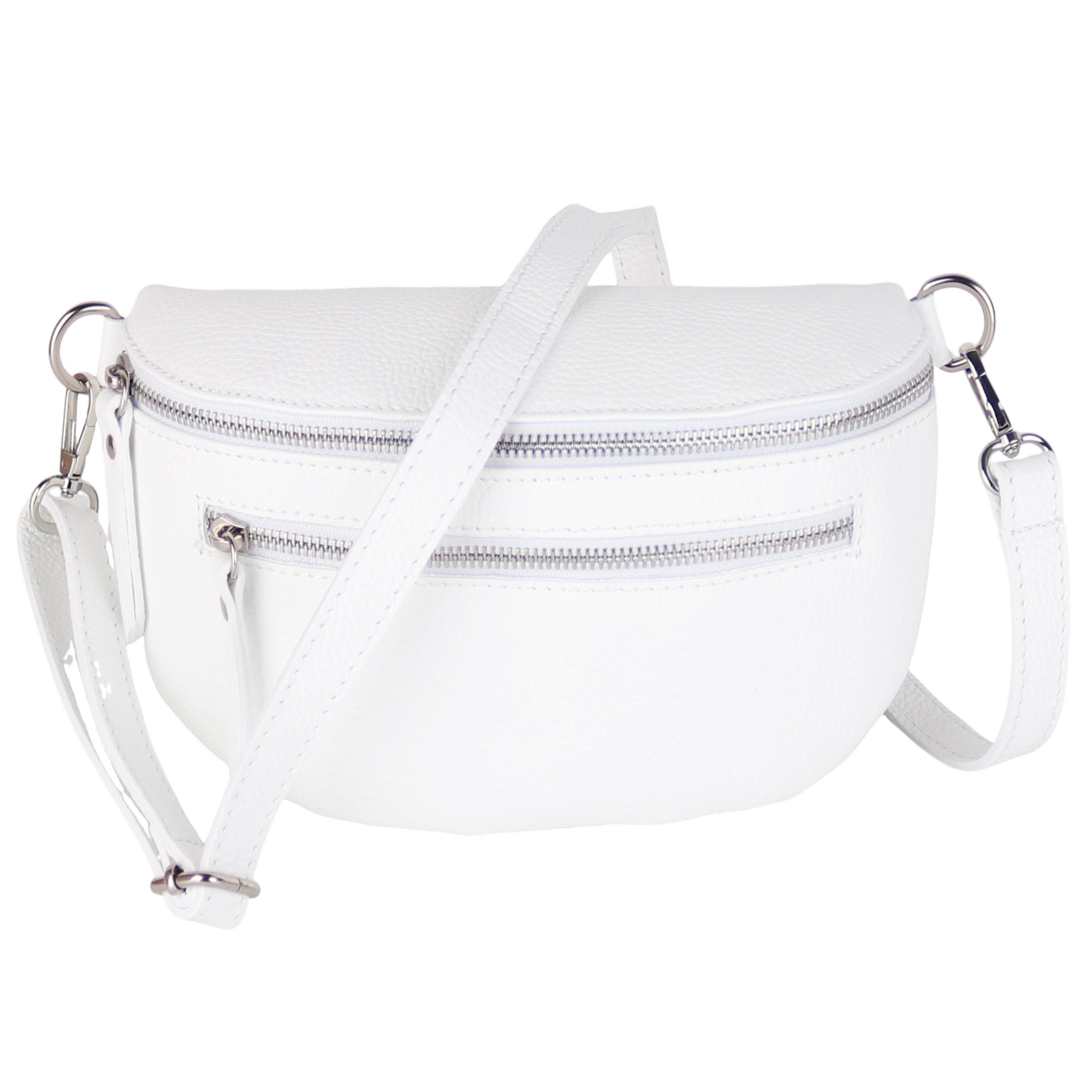 Bauchtasche Damen, Echtleder, Leder, Made in Italy, Umhängetasche, Brusttasche