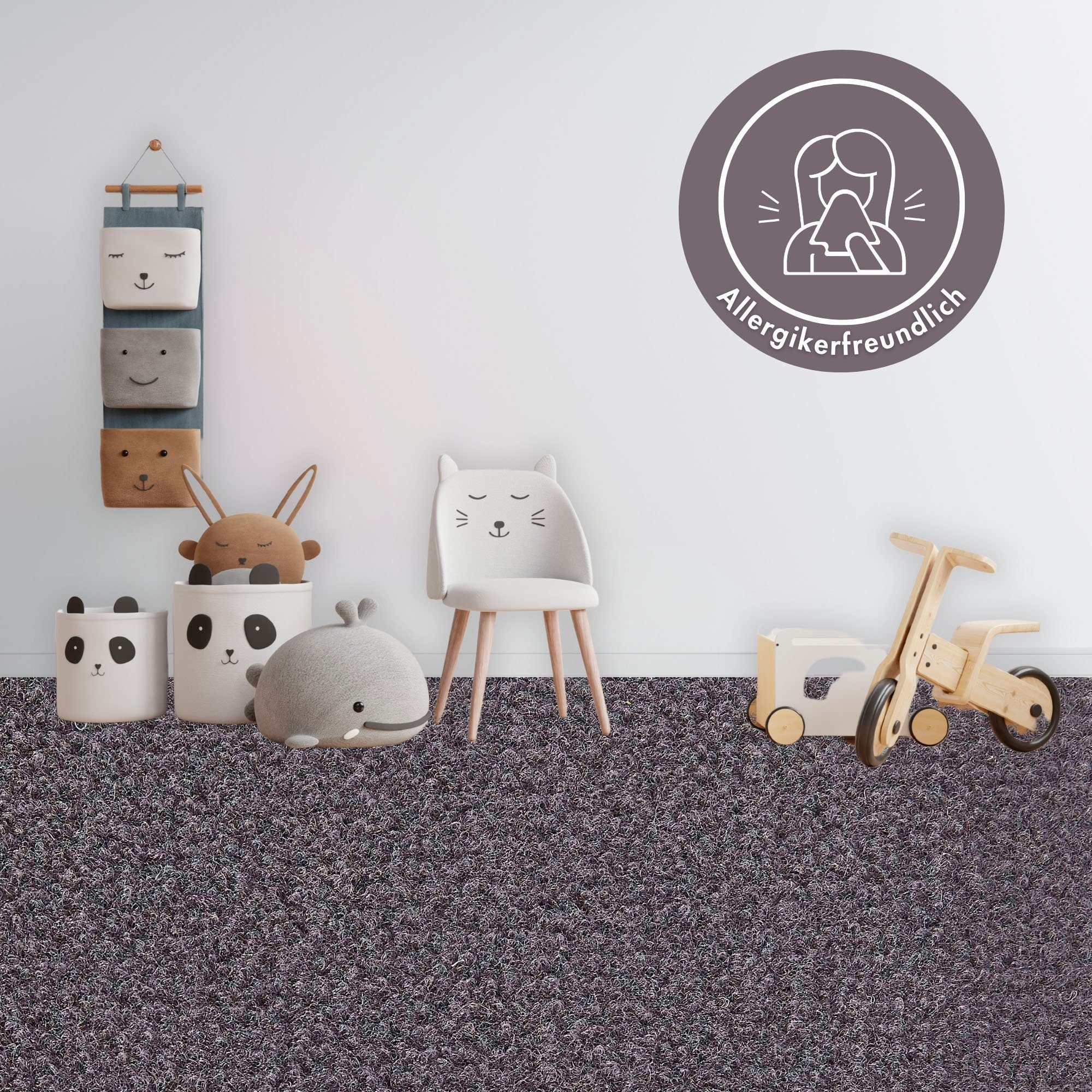 Andiamo Ковры Sina, Velours, Made in Belgium, rechteckig, Höhe: 6 mm, Uni Farben, Breite 400 cm, strapazierfähig, pflegeleicht, Wohnzimmer