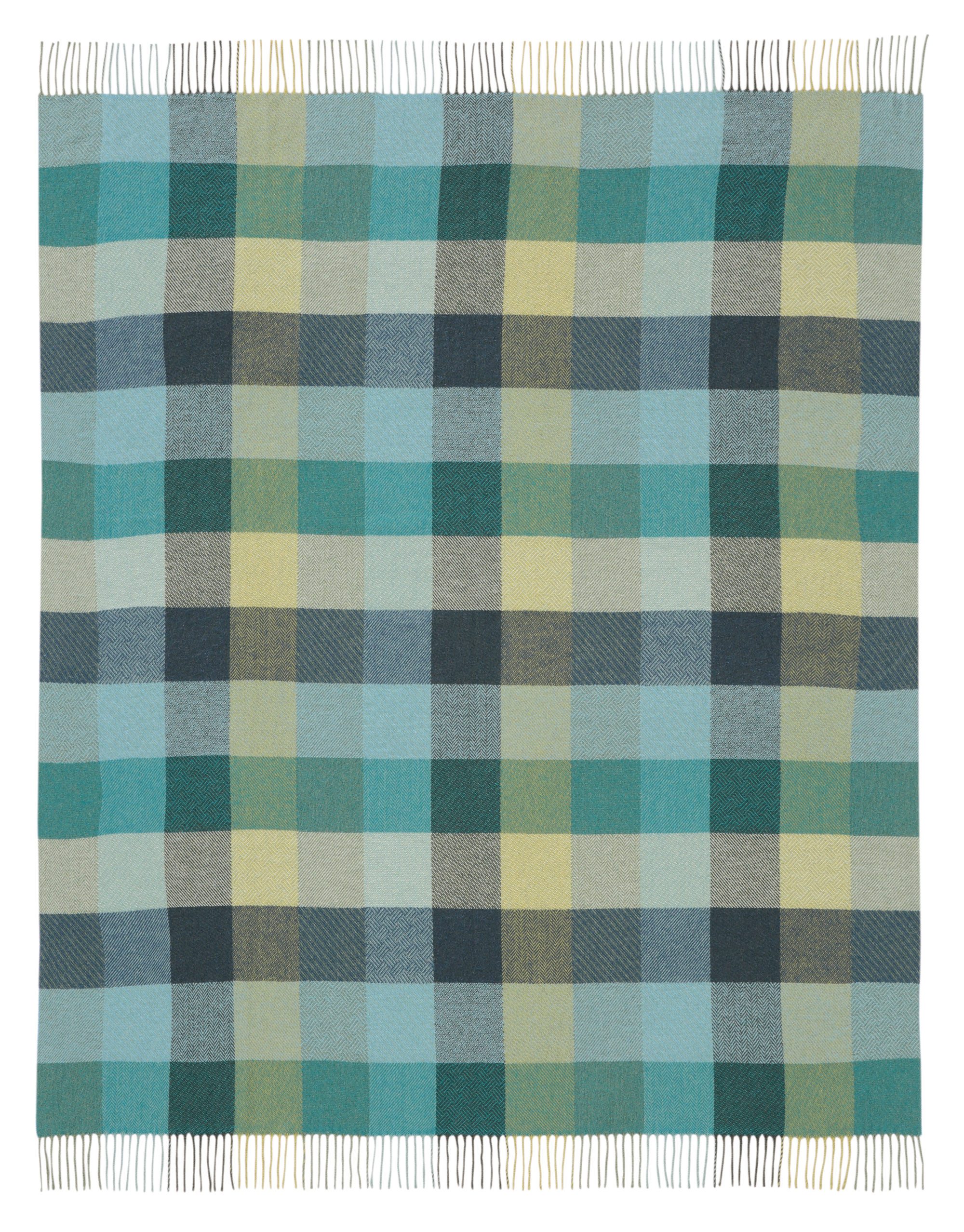 Plaid Shades mit hochwertigen Fransen, Biederlack, filigrane Strukturoptik
