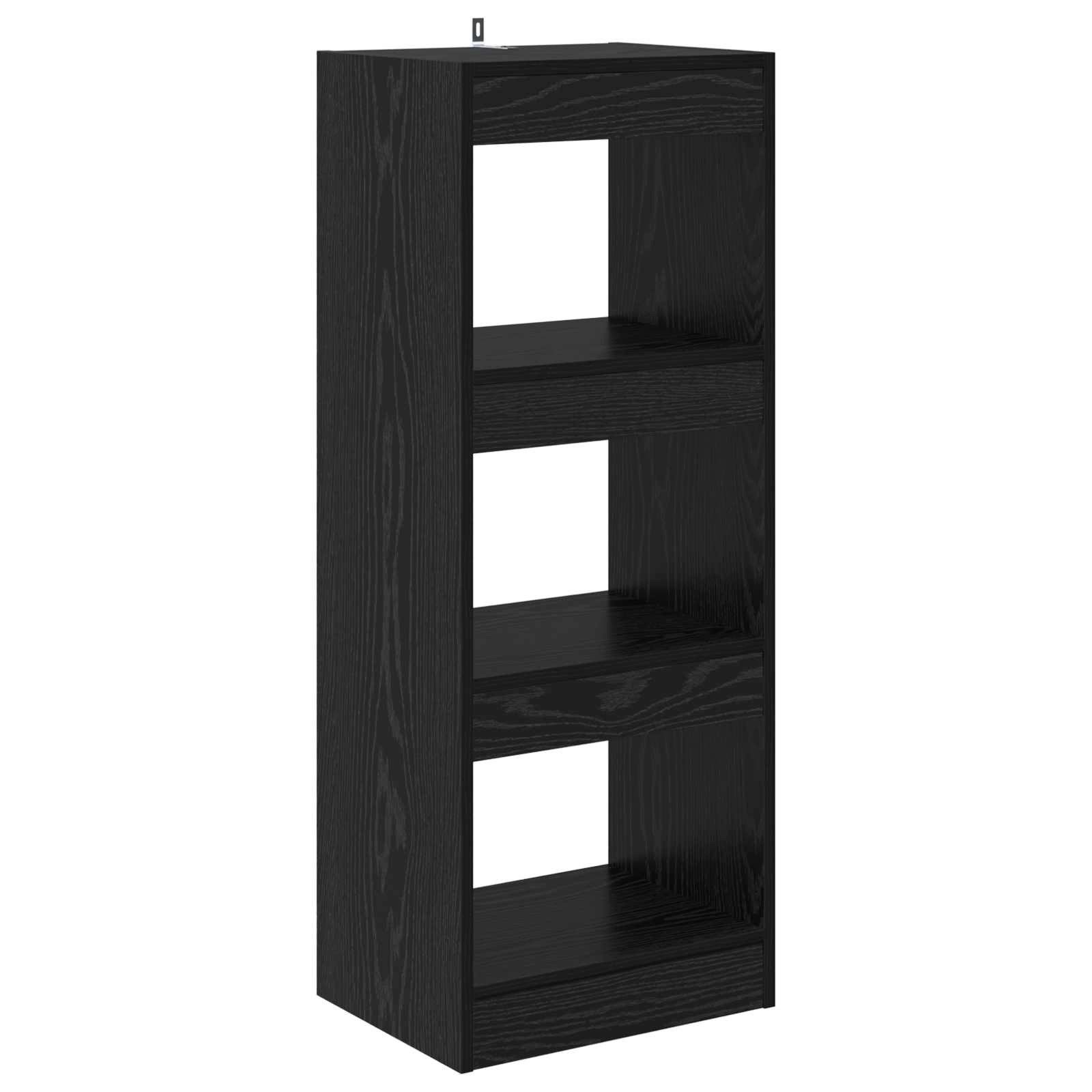 vidaXL Bücherregal Bücherregal 3 Ebenen 37 x 30 x 103 cm Holzwerkstoff Schwarz, 1-tlg.