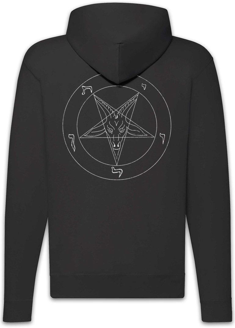 Urban Backwoods Sweatjacke Sigil Of Baphomet Zipper Hoodie Aleister Pentagram Religion 666 Satan (1-tlg) Teufel Devil Crowley Satanismus