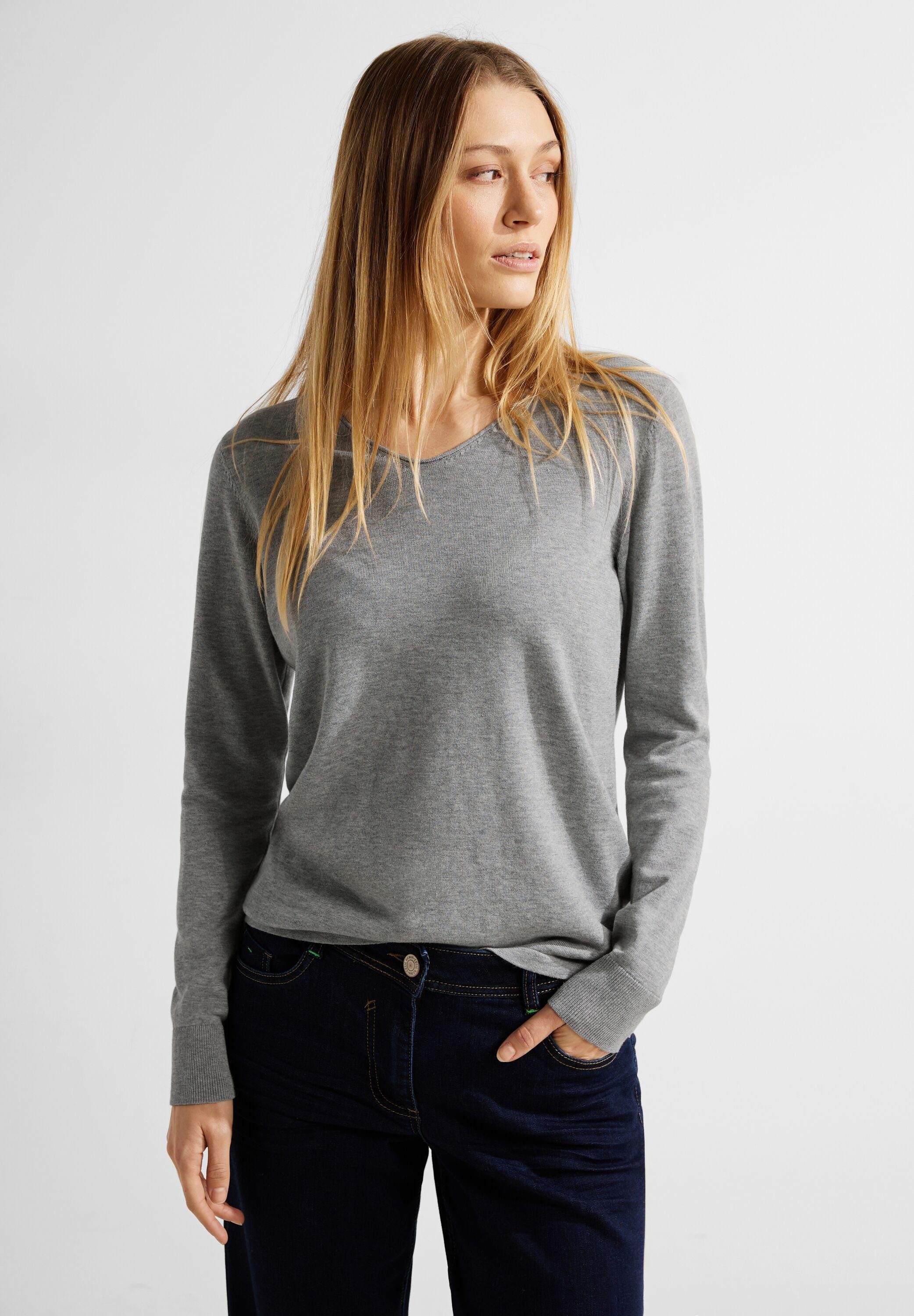 Cecil Strickpullover mineral grey melange