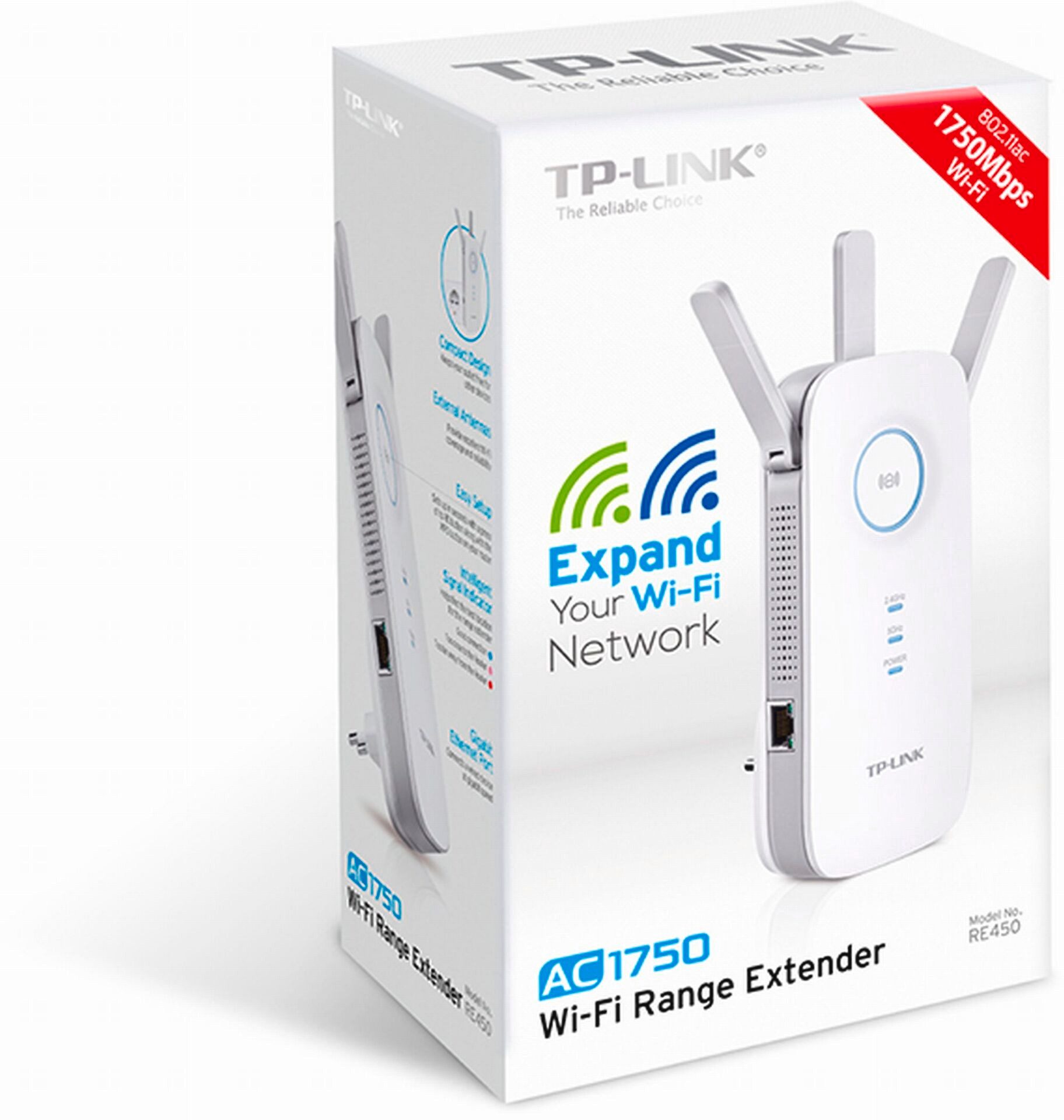 tp-link TP-Link RE450 AC1750 WLAN-Repeater, 3 flexible Antennen