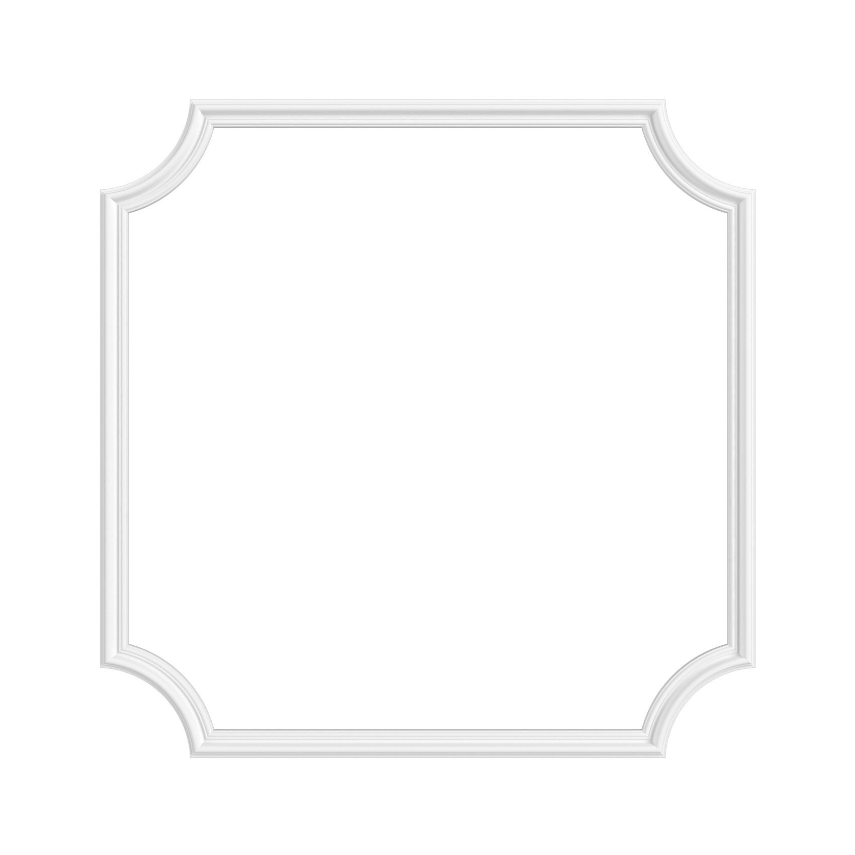 Hexim Zierleiste HCR502-1, 2 Ecken, HEXIM Eckstück aus PU-Polyurethane - extrem widerstandsfähig, schneeweiß & modern (2 Stück HCR502-1) Wandleiste Abschlussleiste Fries Stuckleiste Renovierung HDPS
